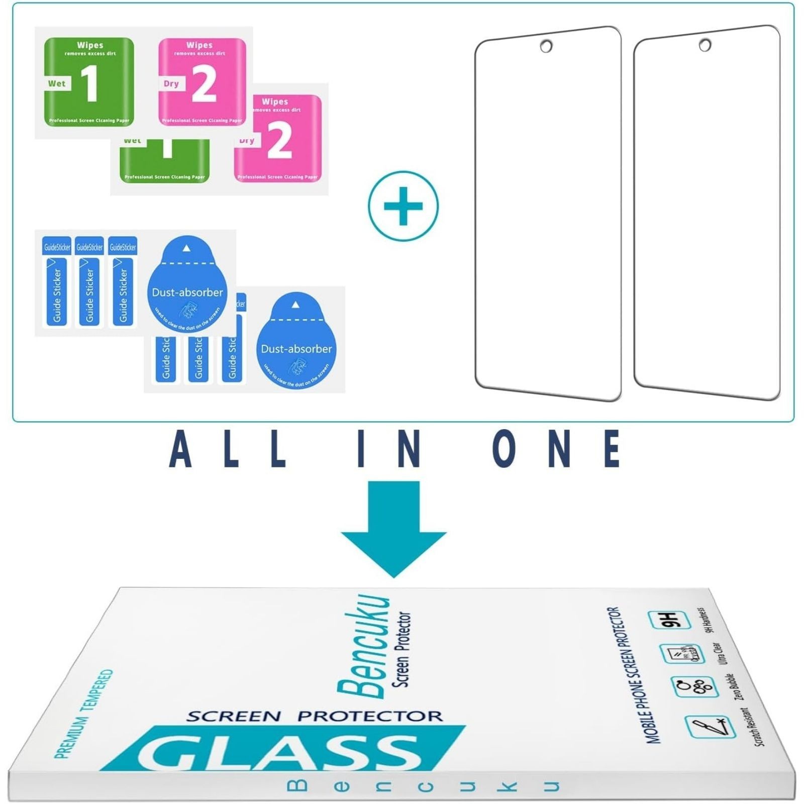 2PCS Tempered Glass Screen Protector for Motorola Moto G Power 2026 Anti Scratch
