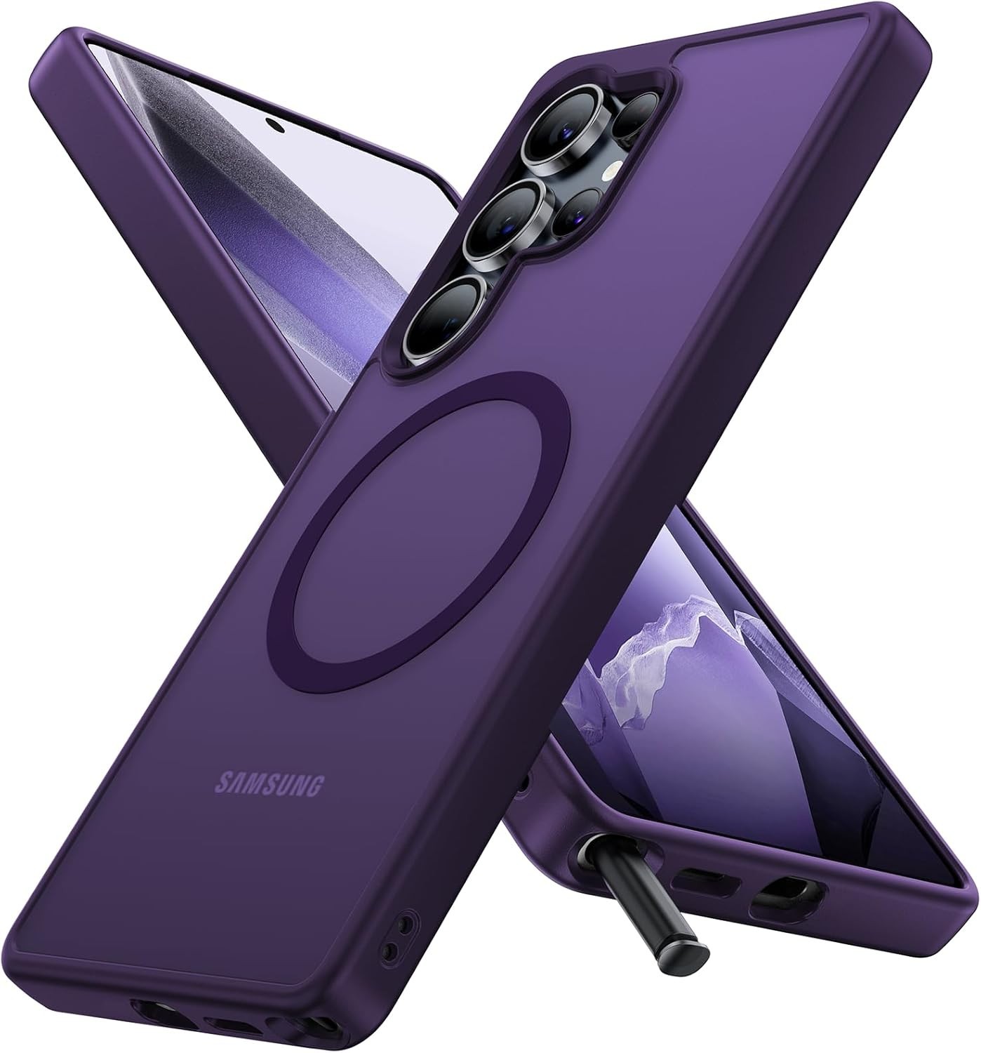 Magnetic Shockproof Rugged Case for Samsung Galaxy S25 Ultra, 12FT Military-Grad
