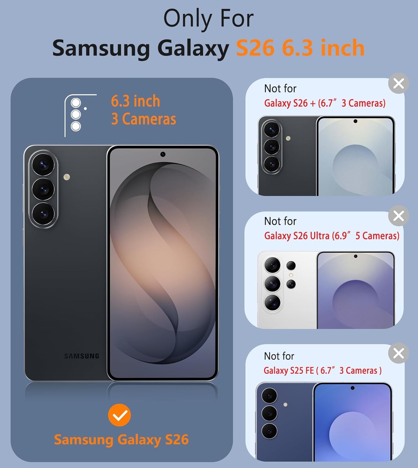 Military Grade Drop Protection Case & Screen Protector for Samsung Galaxy S26