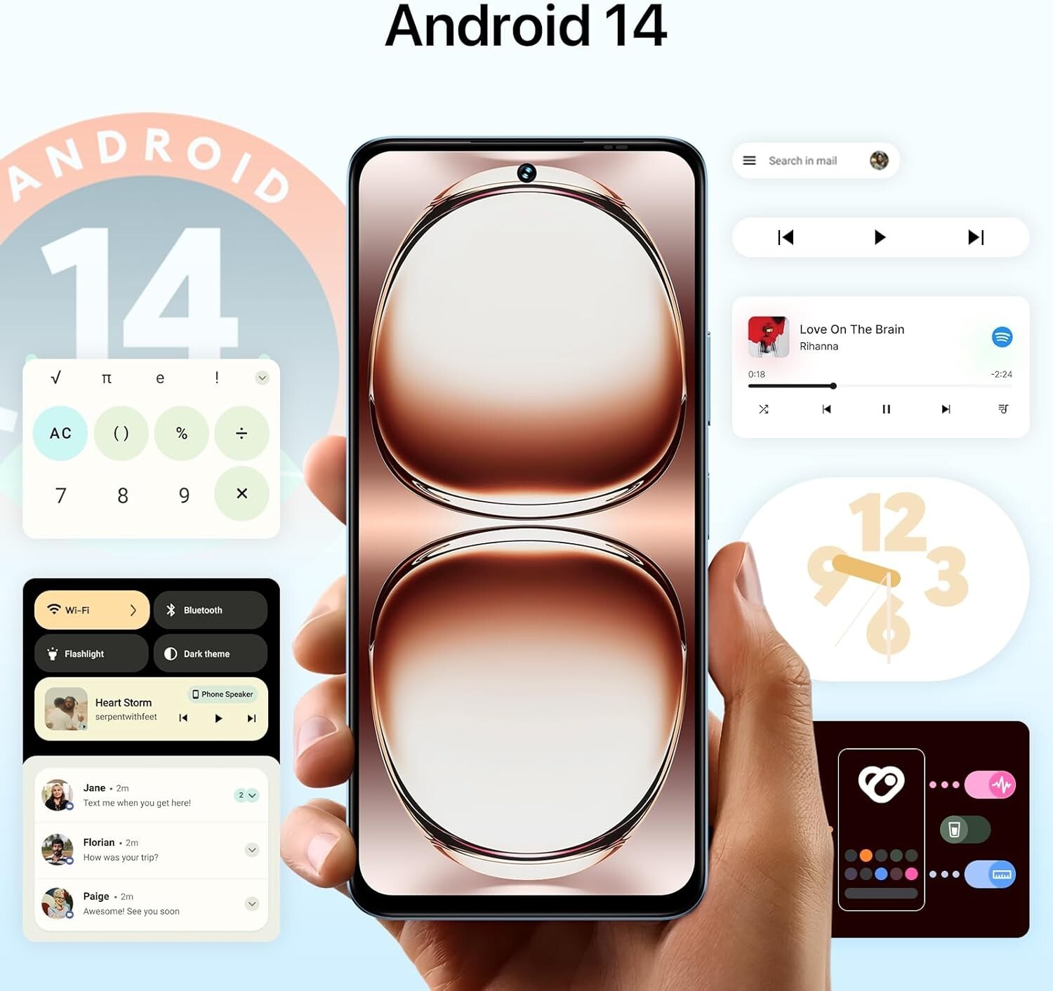 UMIDIGI Note 100A 8GB+256GB Dual SIM 6.8″ 120Hz Unlocked Android 14 Smartphone