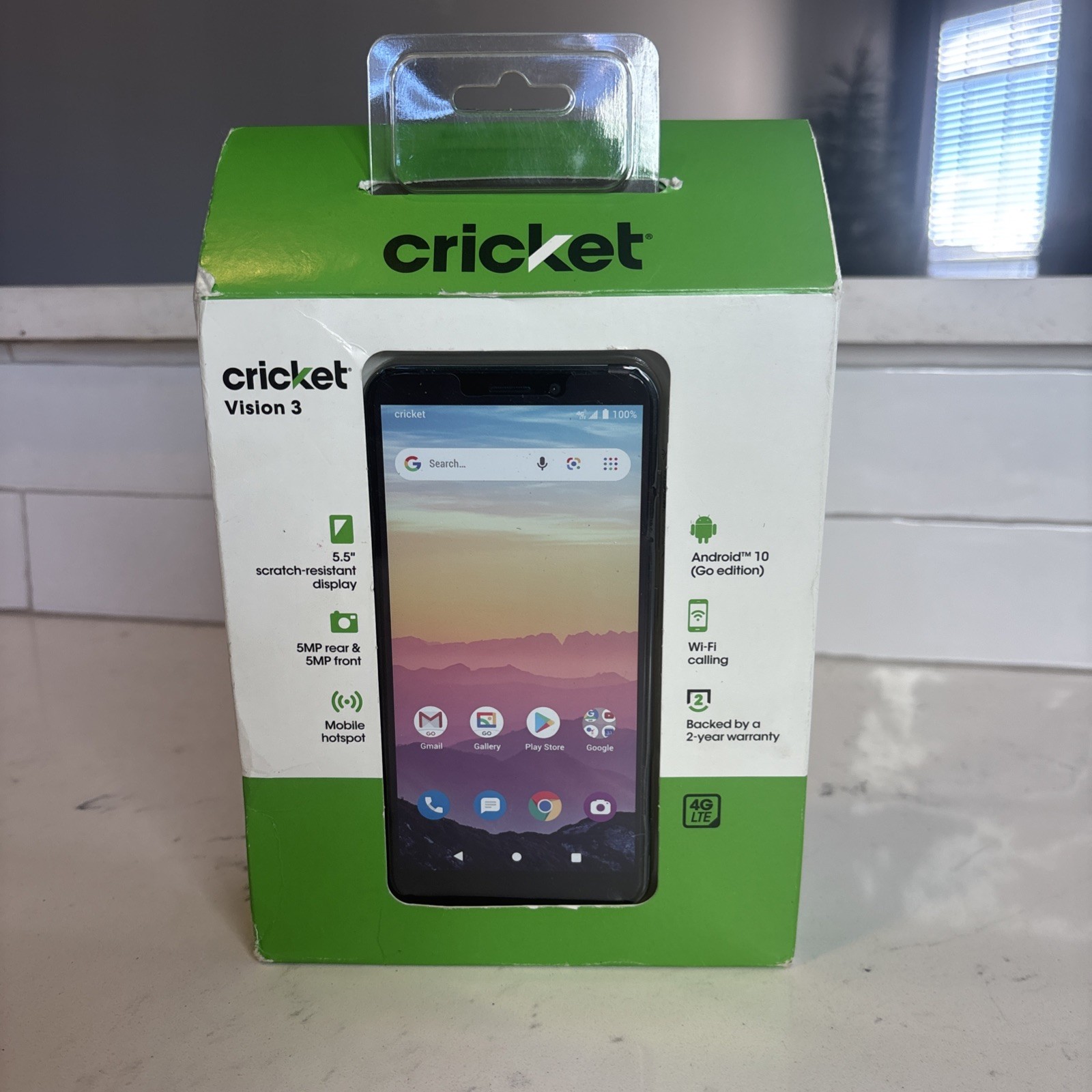Cricket Wireless Vision 3 16GB Prepaid Smartphone Android 10 Go Ed. New Sealed