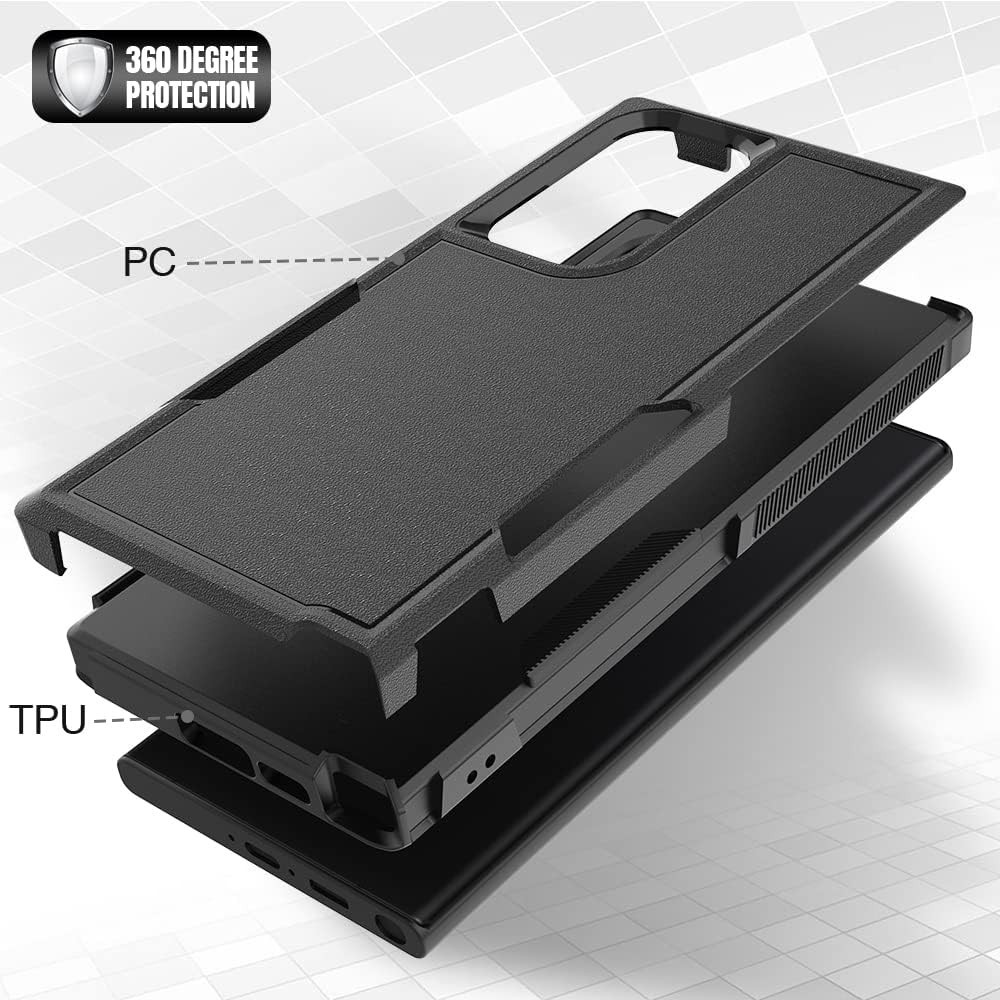 for Samsung Galaxy S23 Ultra Case: Dual Layer Protective Heavy Duty Cell Phone C