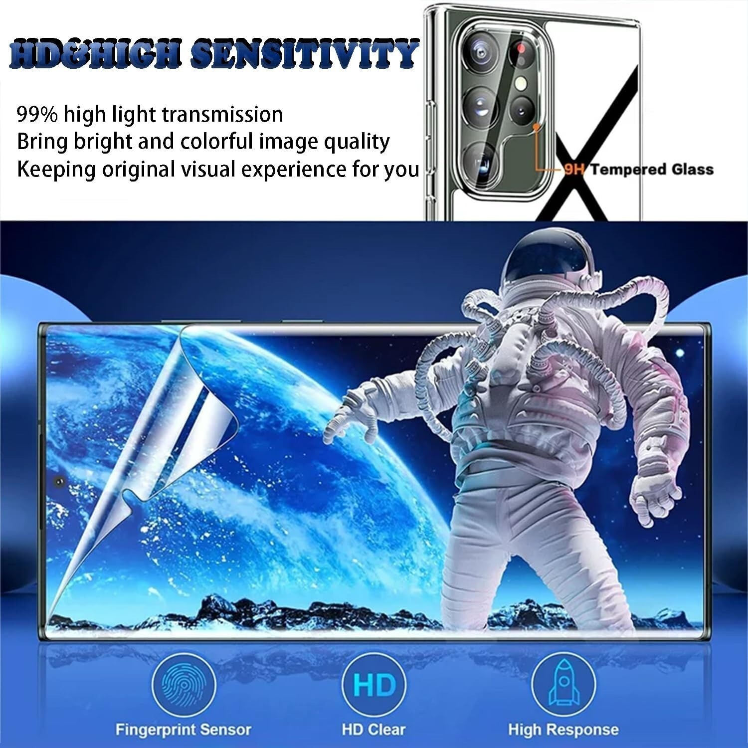 Samsung Galaxy S23 Ultra 6.8 Inch Screen Protector Flexible TPU Film 3+3 Pack Le