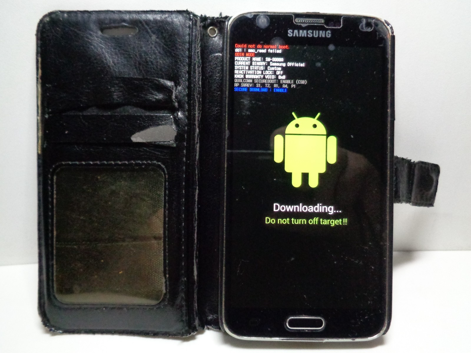 Samsung Galaxy S5 – 16 GB G900A Unlocked Charcoal Black (AT&T) NOT WORKING
