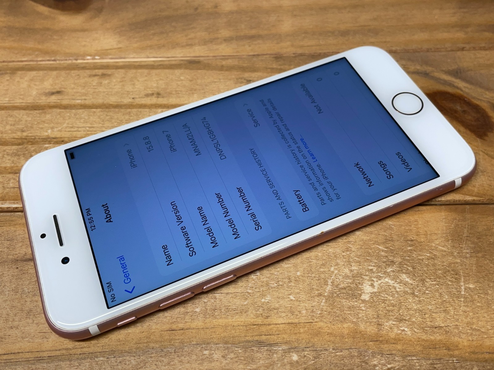 Apple iPhone 7 – 128 GB – Rose Gold (Factory Unlocked) A1660 – Works – 72% Bat