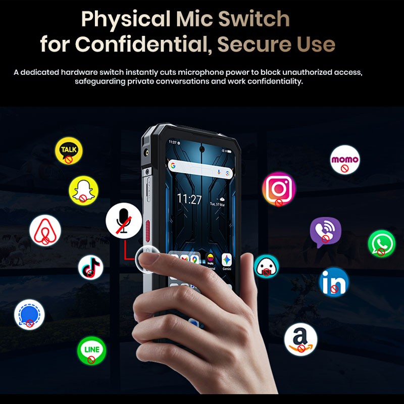 5G Thermal Imaging Camera Rugged Phone Android 16 Rangefinder Outdoors FOSSiBOT