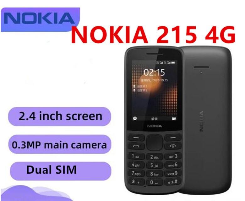 Nokia 215 Dual SIM 4G Unlocked Bluetooth 128MB 64MB RAM Classic Mobile Phone