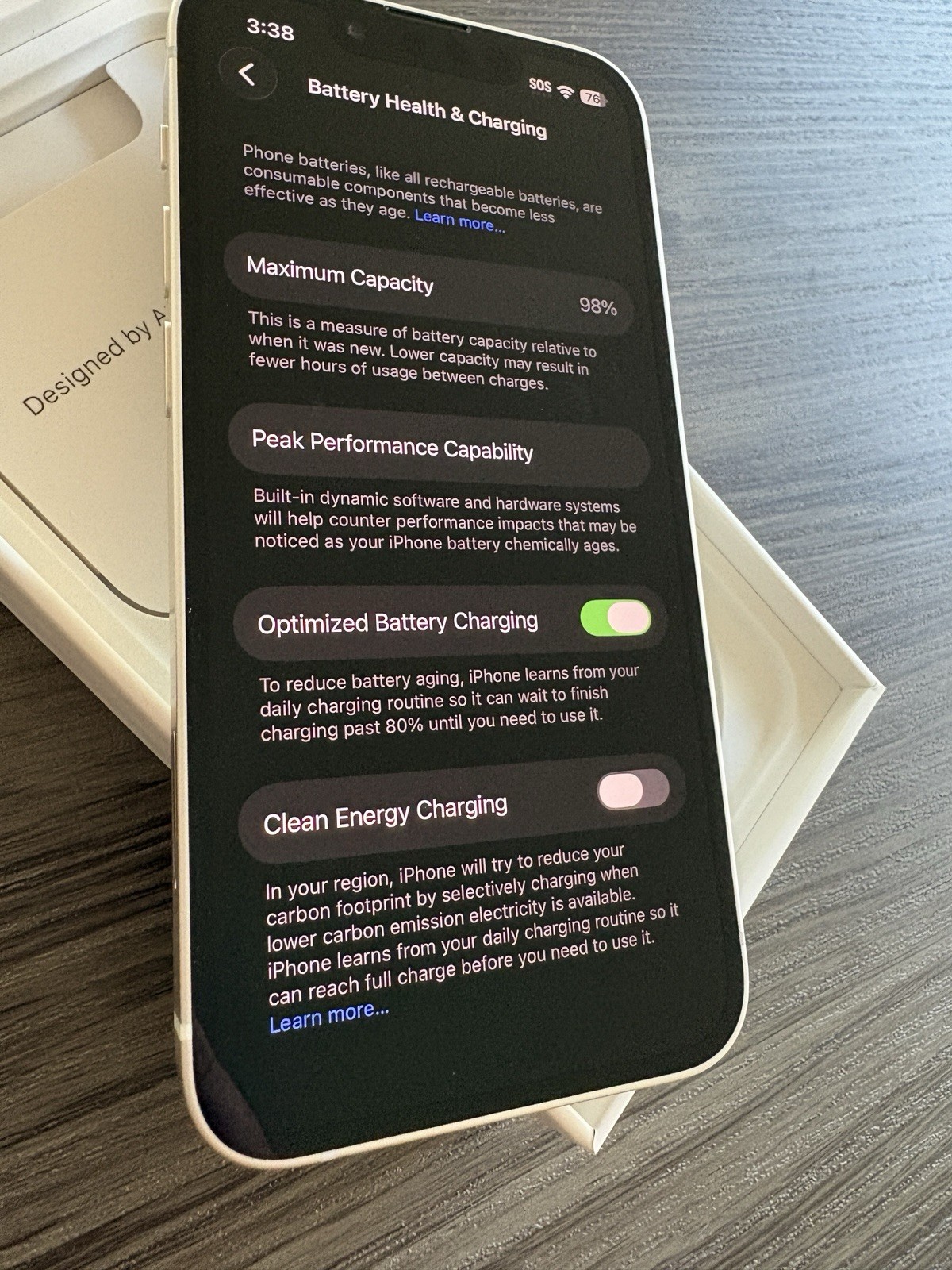 Genuine Apple iPhone 13 Mini 512GB Unlocked Starlight MLJ03LL/A 98% Battery