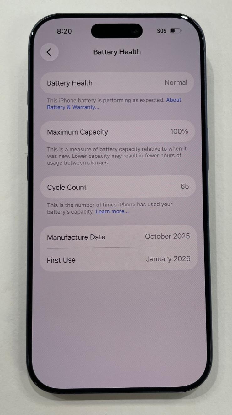 Apple iPhone 17 Pro 256GB Deep Blue MG7M4LL/A AT&T Locked, 100% Battery