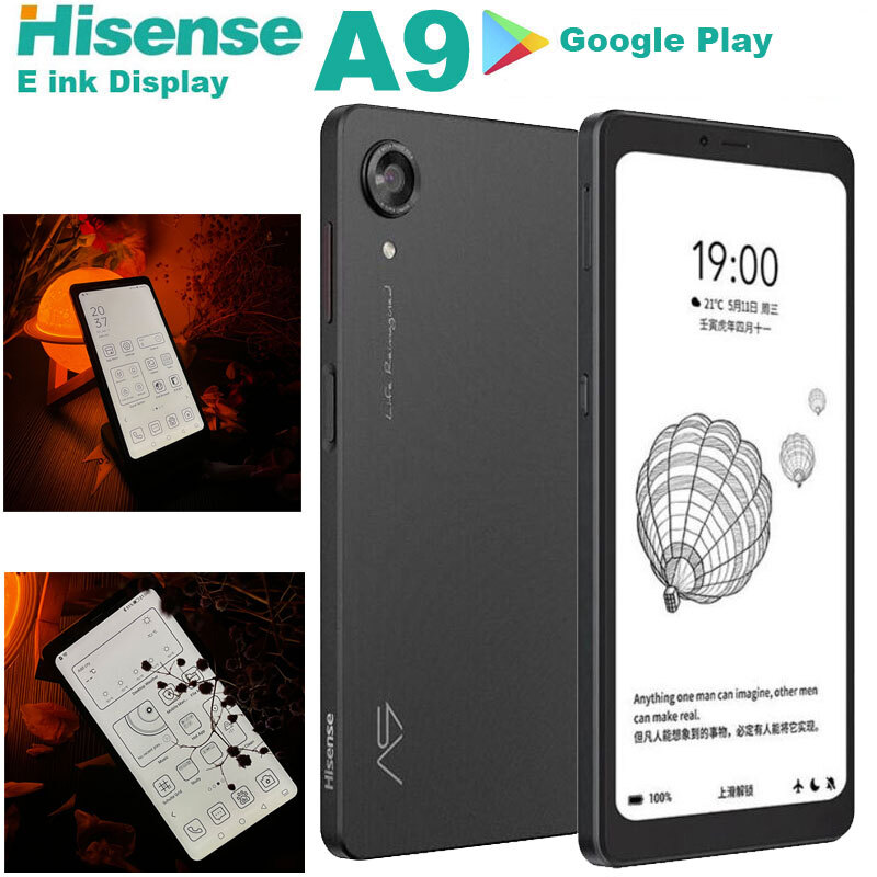 Global 4G Hisense A9 E Ink Smartphone Android Mobile ebook Reader Really Google