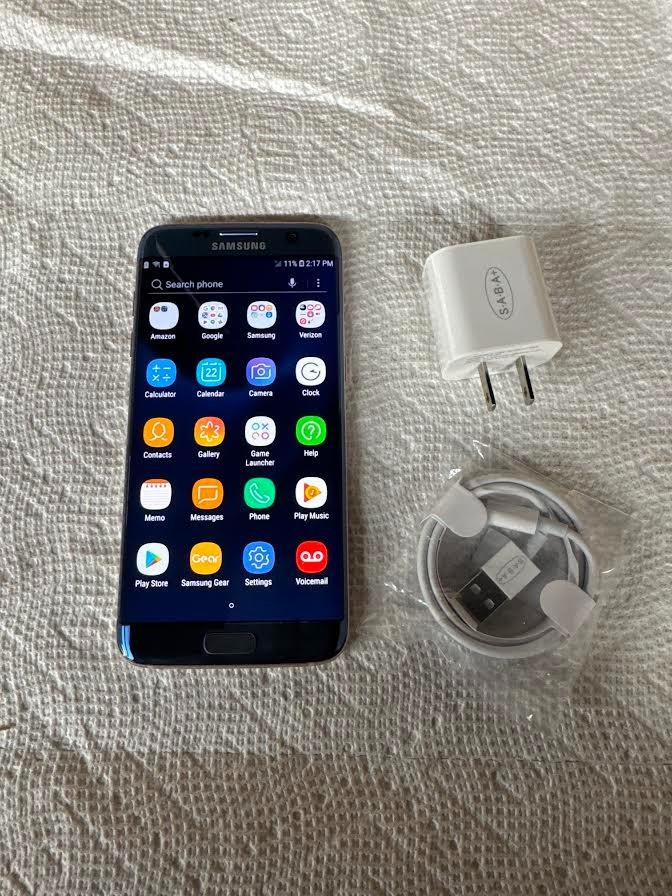 Samsung Galaxy S7 Edge G935U 32GB Unlocked Android Smartphone Excellent Blue US