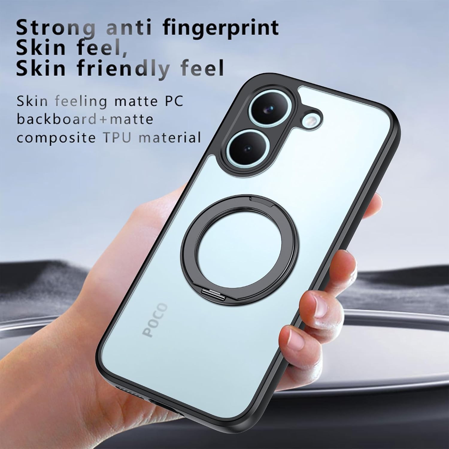 Poco X8 Pro Case with Stand, High Quality PC Material, Scratch Resistant, Anti-S