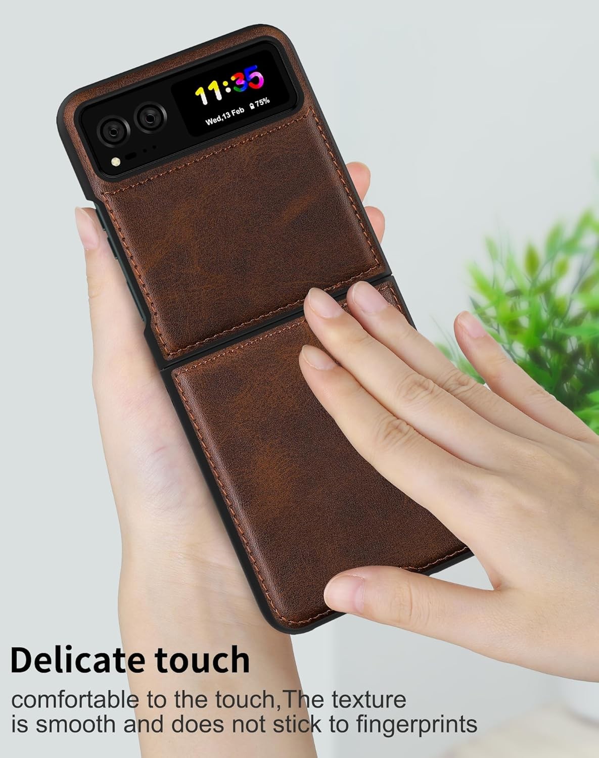Ultra Thin Slim Durable Phone Case Cover for Motorola Razr 2023 – Brown