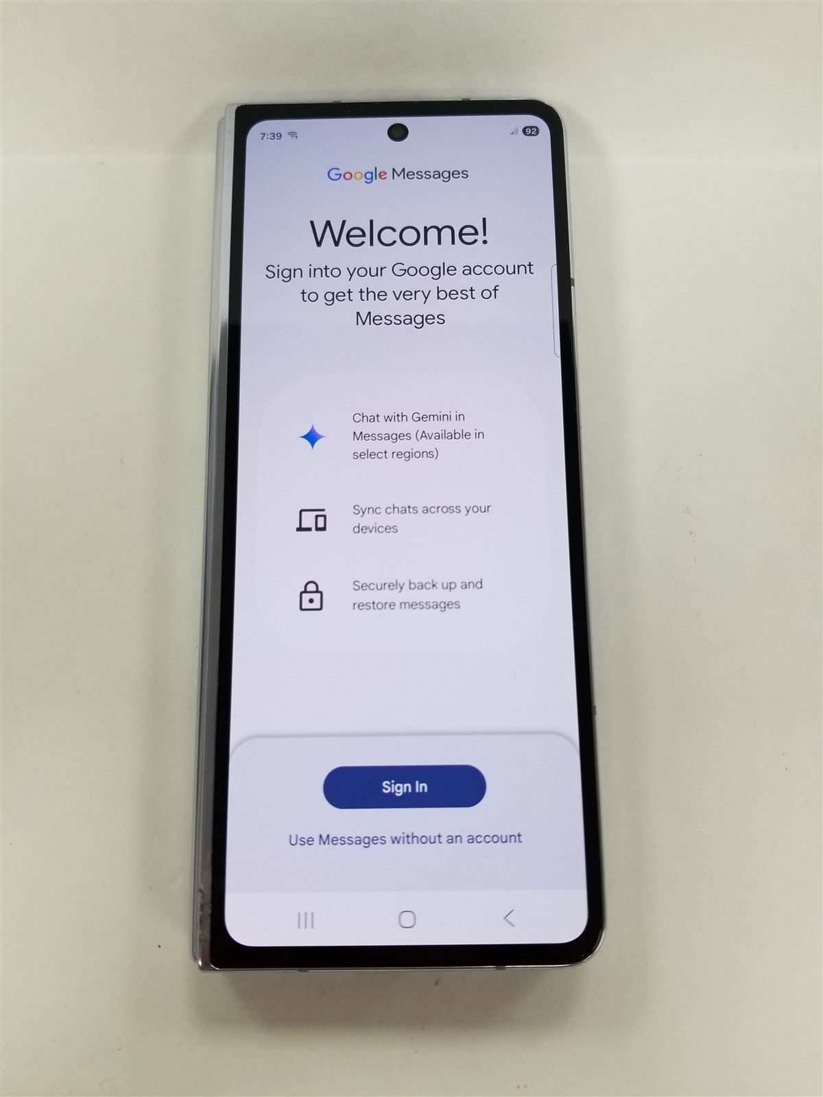 Samsung Galaxy Z Fold5 512GB Icy Blue SM-F946U (Unlocked) Fully Function DV8808