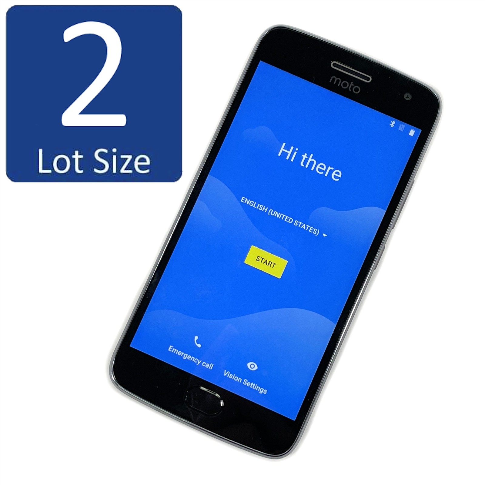Lot of 2 Motorola Moto G5 Plus XT1687 32GB Lunar Grey – Unknown Carrier