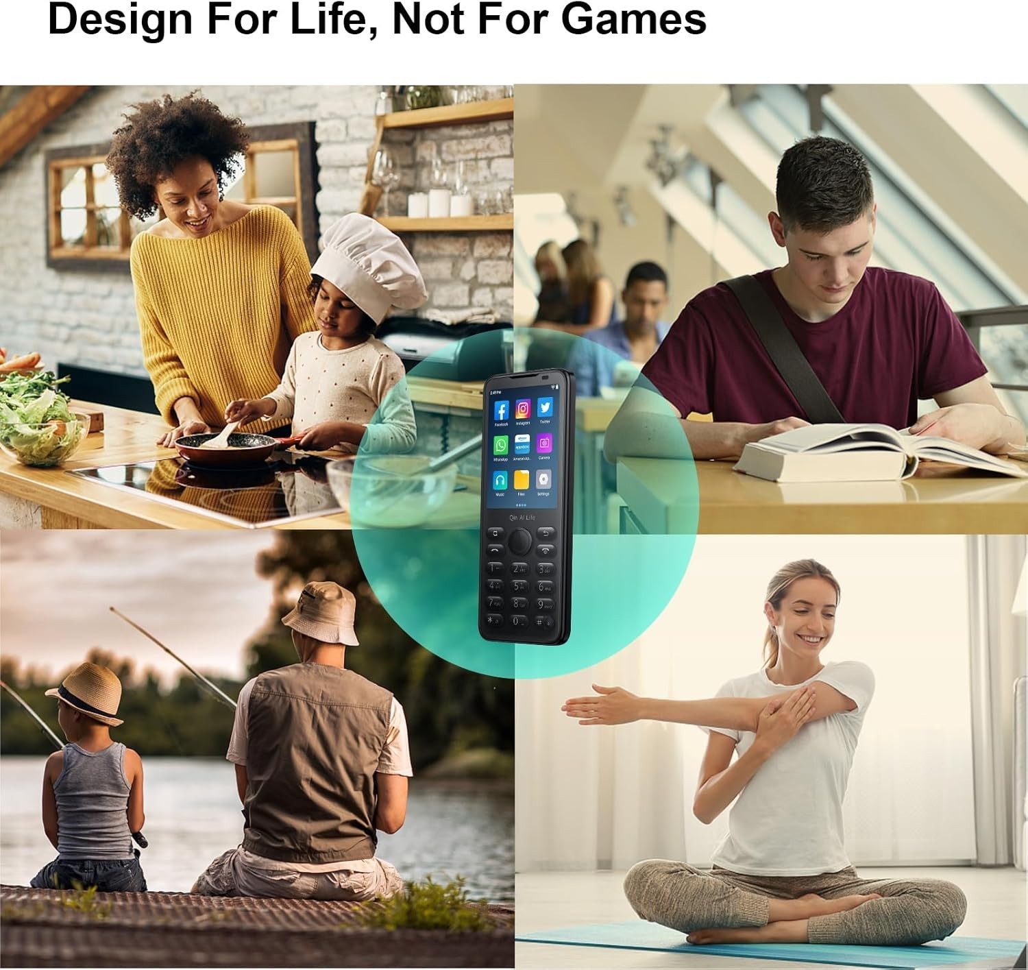 Qin F21 Pro 4G Touchscreen With Buttons Google Play Phone 32GB – NEW