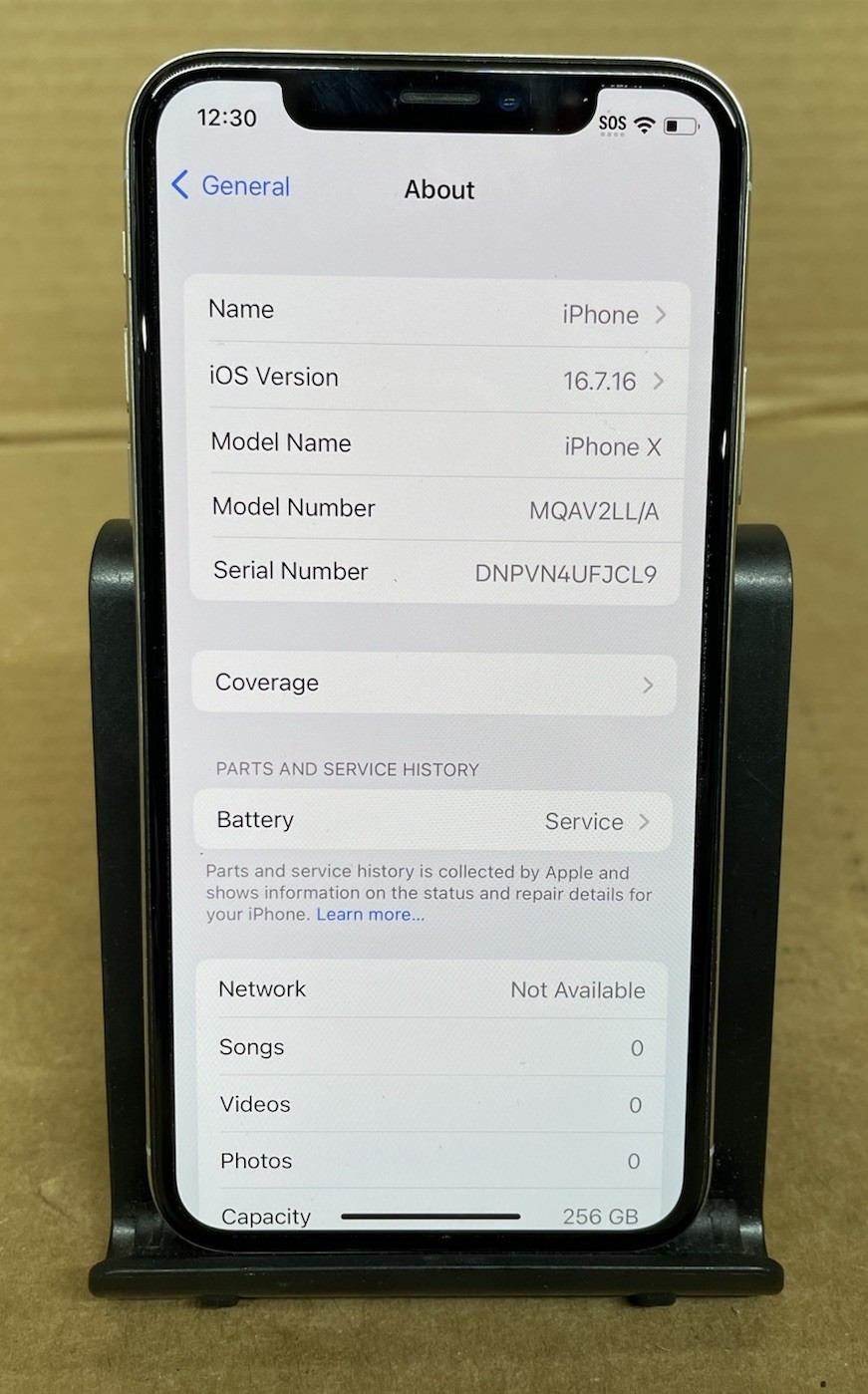 Apple iPhone X 256GB A1901 Space Gray (Unlocked) | BATTERY NEEDS SERVICE