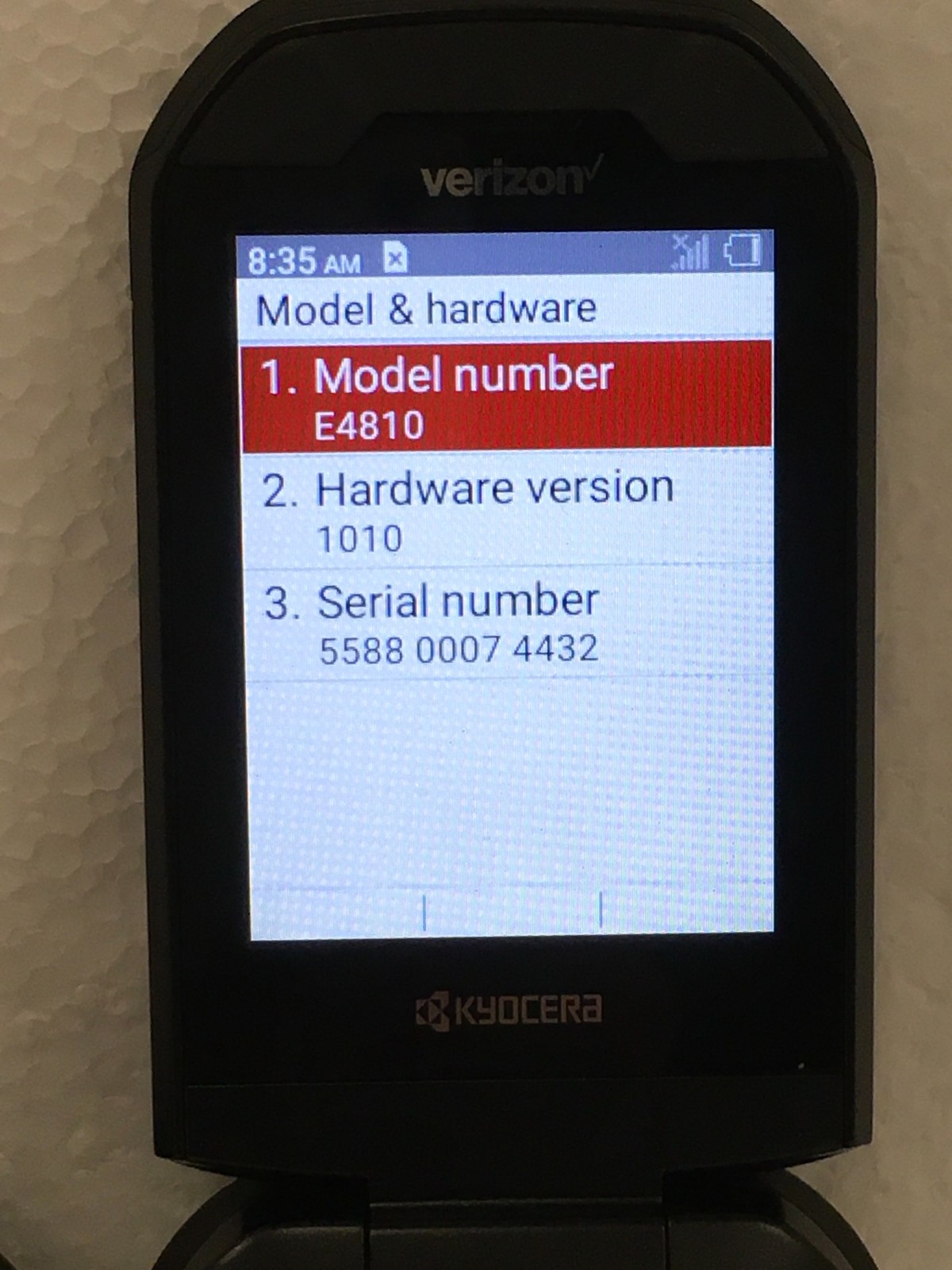 Kyocera DuraXV Extreme E4810 Rugged Flip Phone Verizon 16GB, WORKING FREE SHIP
