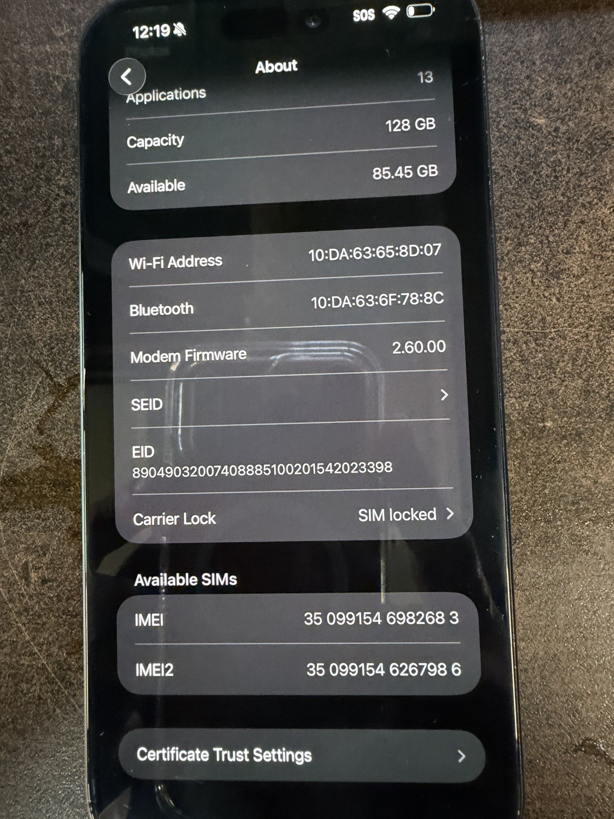 Apple iPhone 16 Plus 128GB Black – Read Description