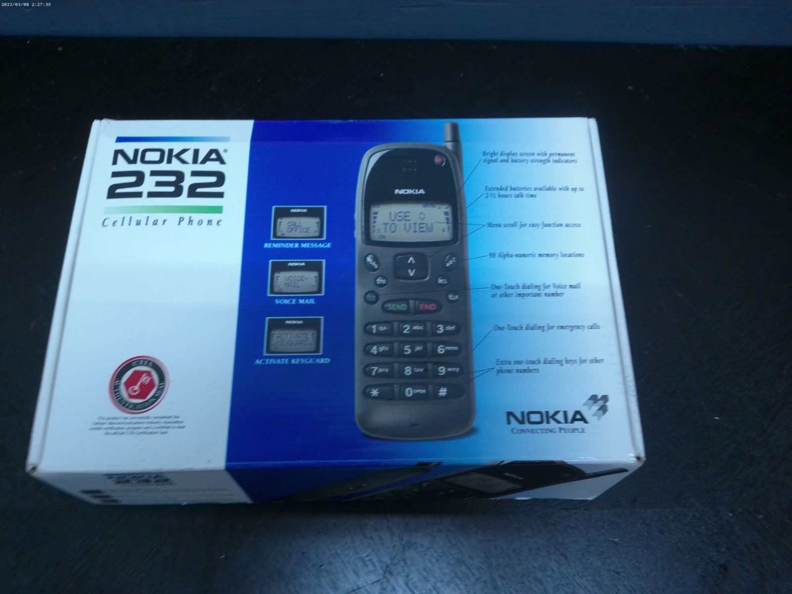 Nokia 232 Cityman 500 THX-41 Mobile phone Includes 2 batteries without AC adapte