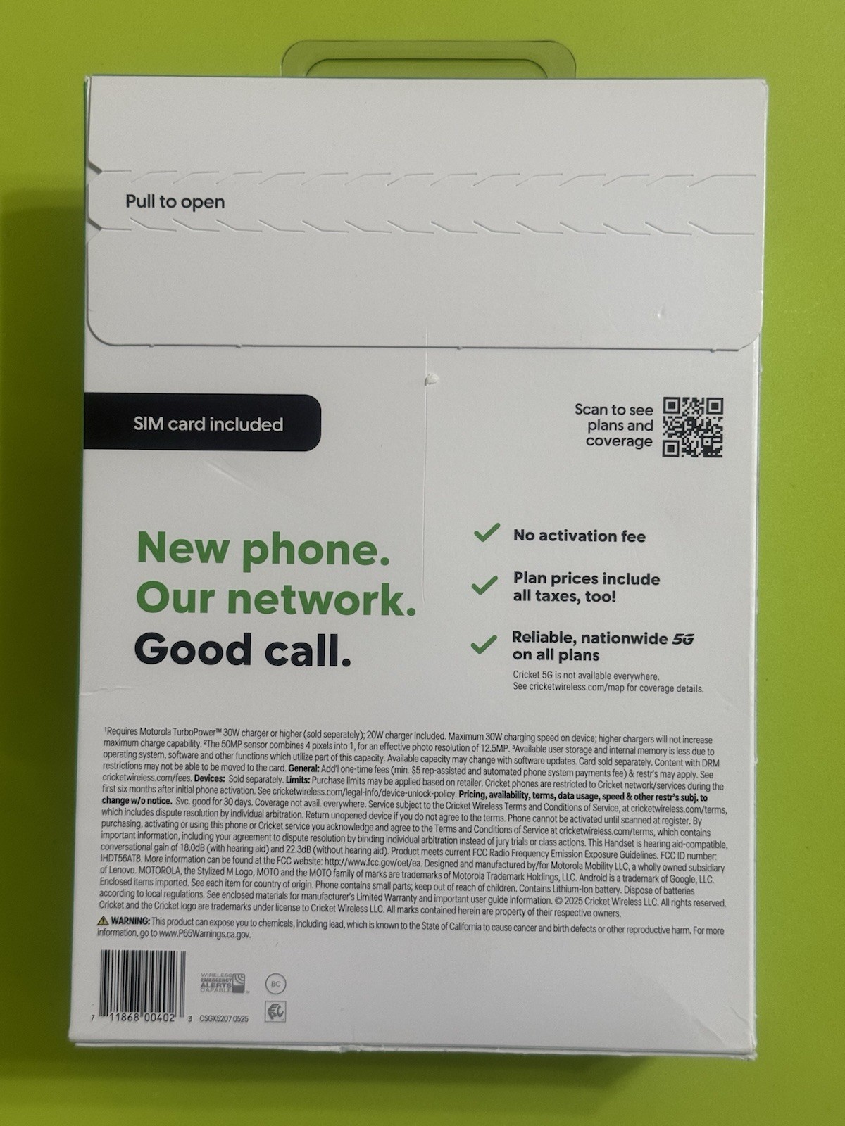 Cricket Wireless Motorola Moto G Stylus 2025 128GB Prepaid Phone, New Sealed