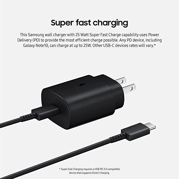45w Type USB-C Super Fast Wall Charger 6FT Cable For Samsung Galaxy S23 S22 S21❗