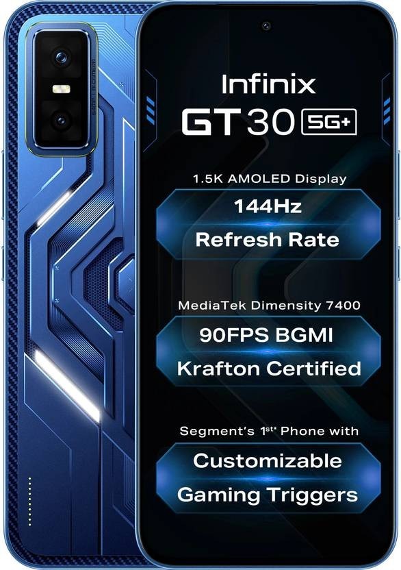 Infinix GT 30 5G+ (Blue 128GB 8GB RAM) Dimensity 7400 Processor Unlocked