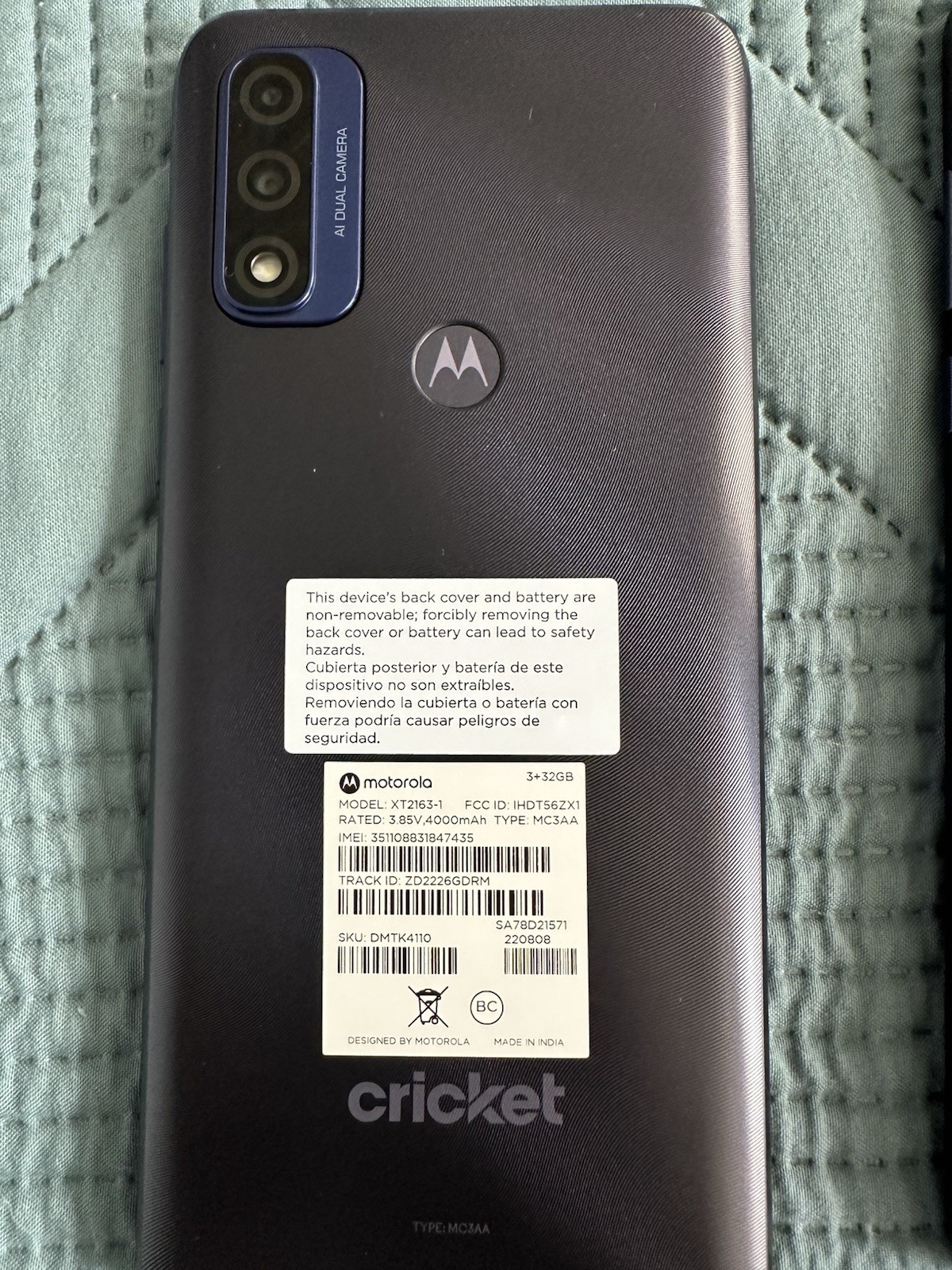 Motorola Moto G Pure XT2163-1 32 GB Android 12 Deep Indigo Locked to Cricket