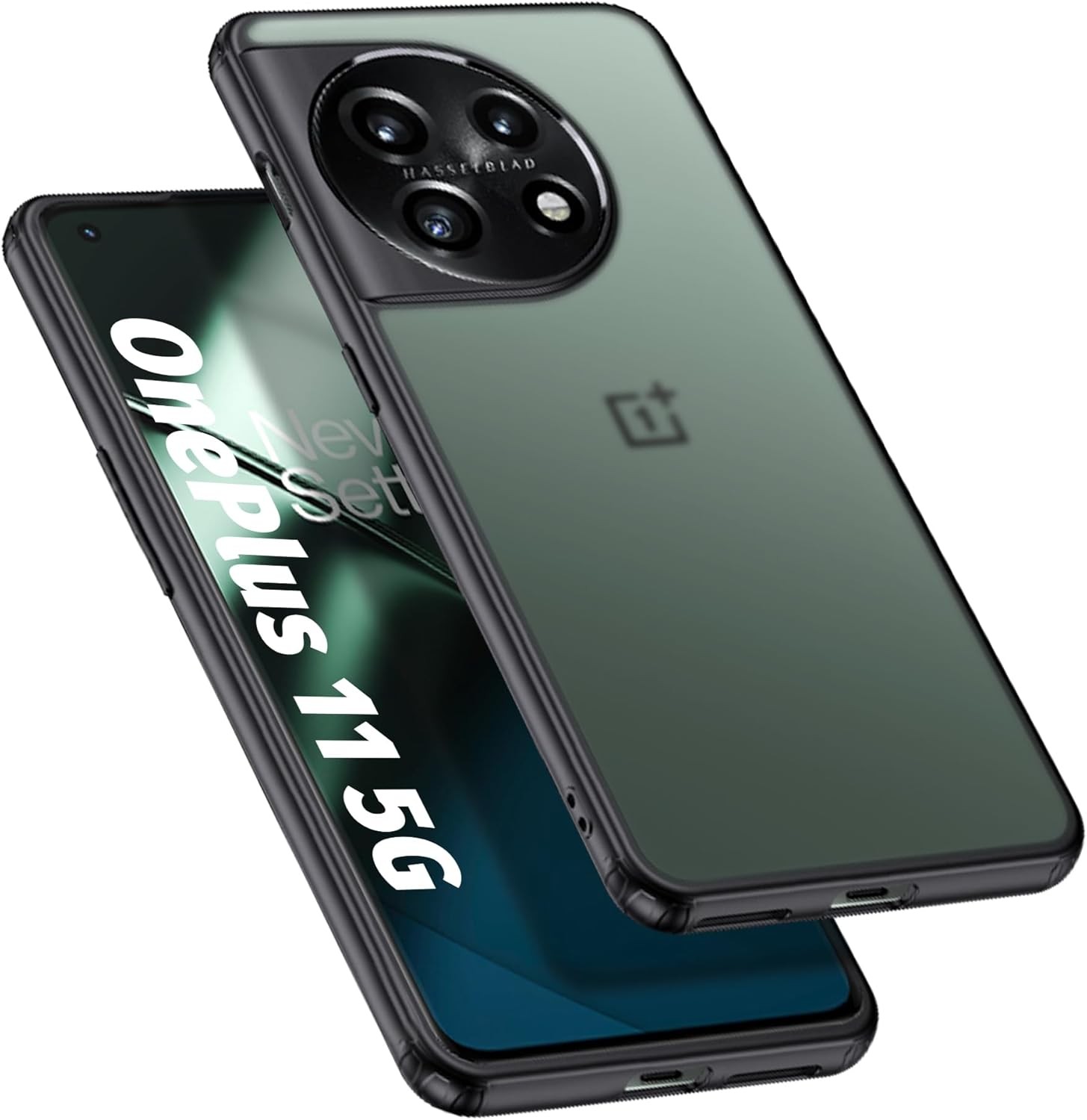 OnePlus 11 5G Phone Case, Matte Finish Hard Back with Soft TPU Frame Airbags