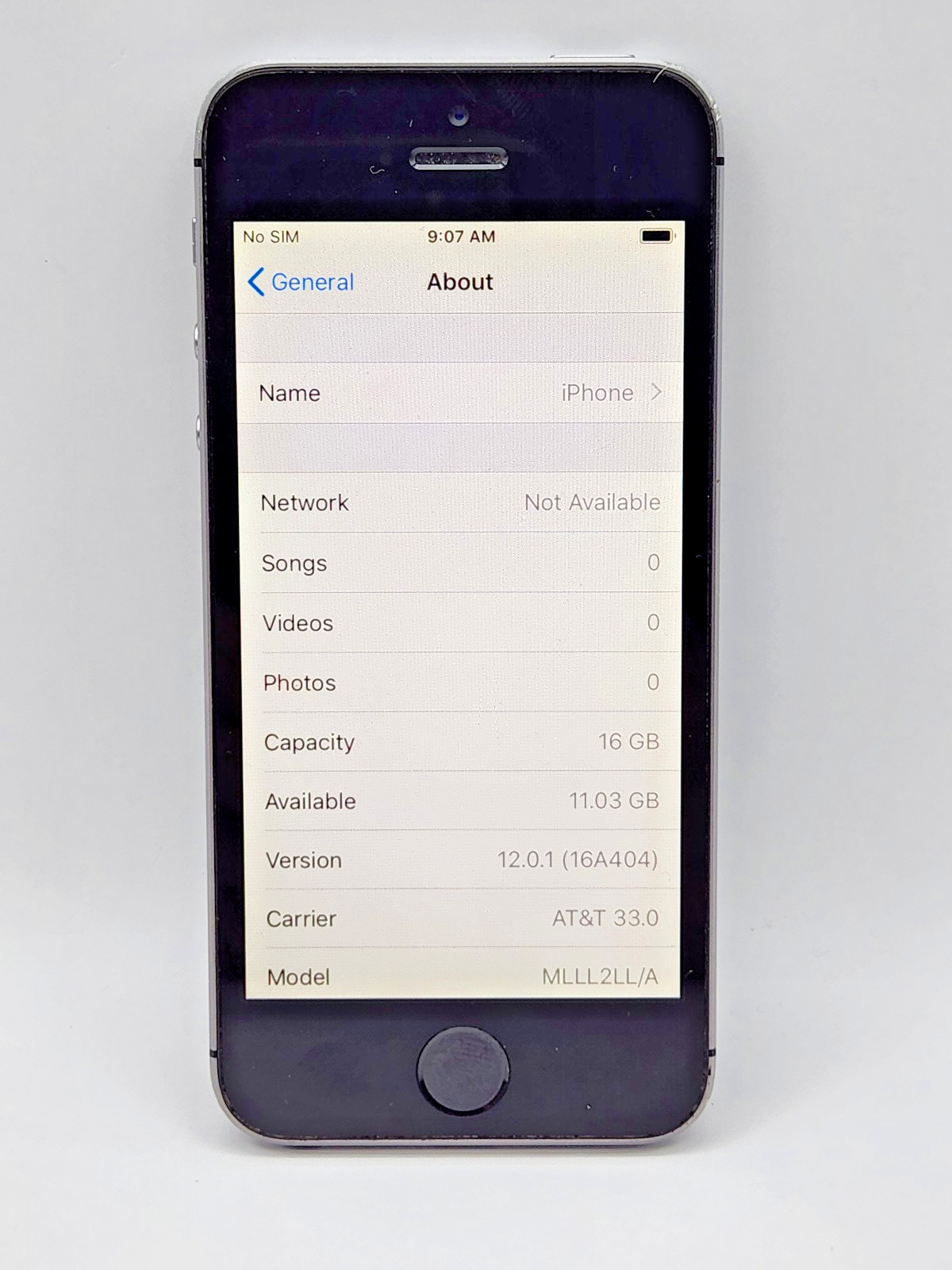 Apple iPhone SE A1662 16GB Wi-Fi + Cellular – Black/Gray *No AC/SIM*
