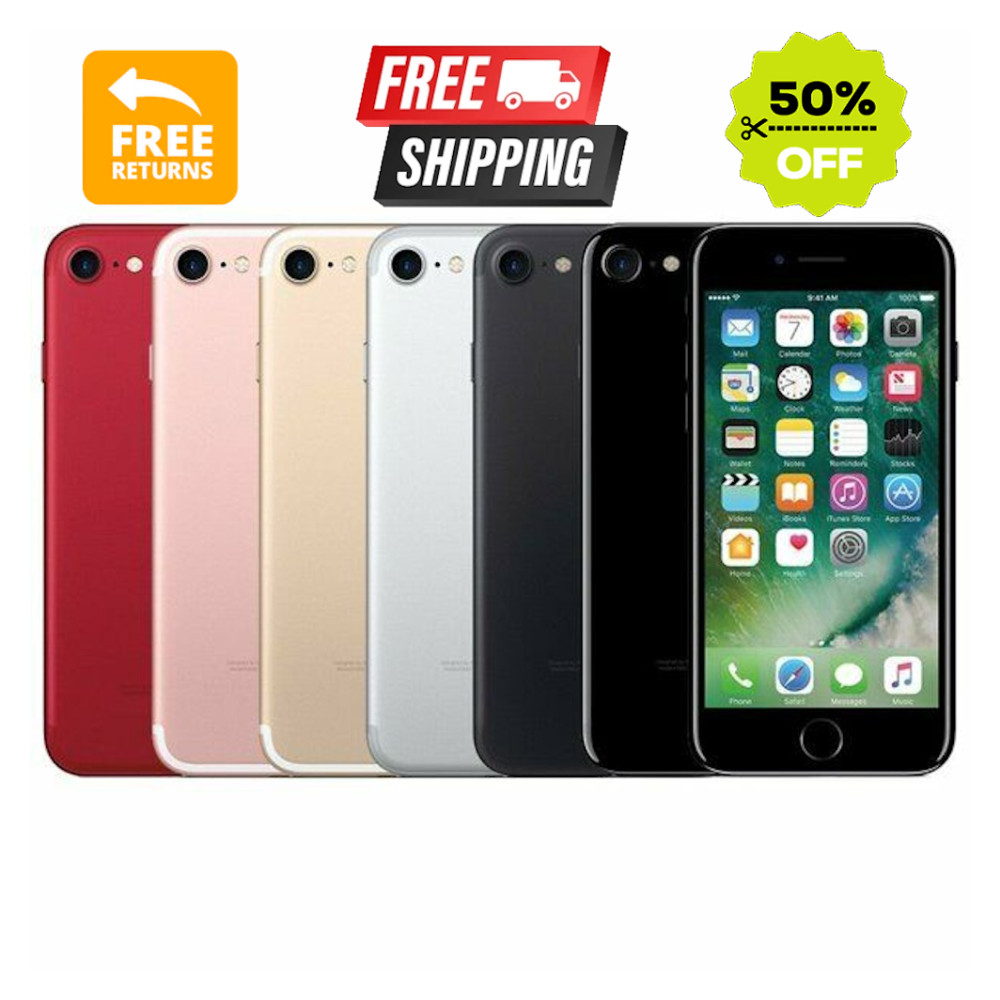 Apple iPhone 7 Jet Black/Gold/Silver -32GB 128GB- Unlocked Verizon At&t