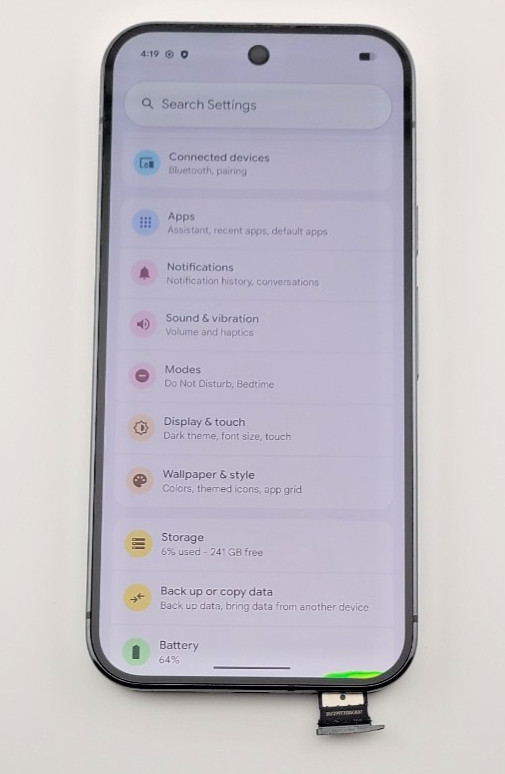 Google Pixel 9 Pro – UNLOCKED 256GB GR83Y – Black – EXCELLENT Cond., ISSUES