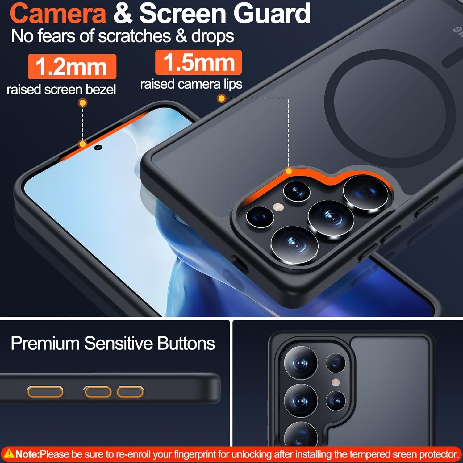 For Samsung Galaxy S25 Ultra Case MagSafe Magnetic Plated Slim Protective Cover