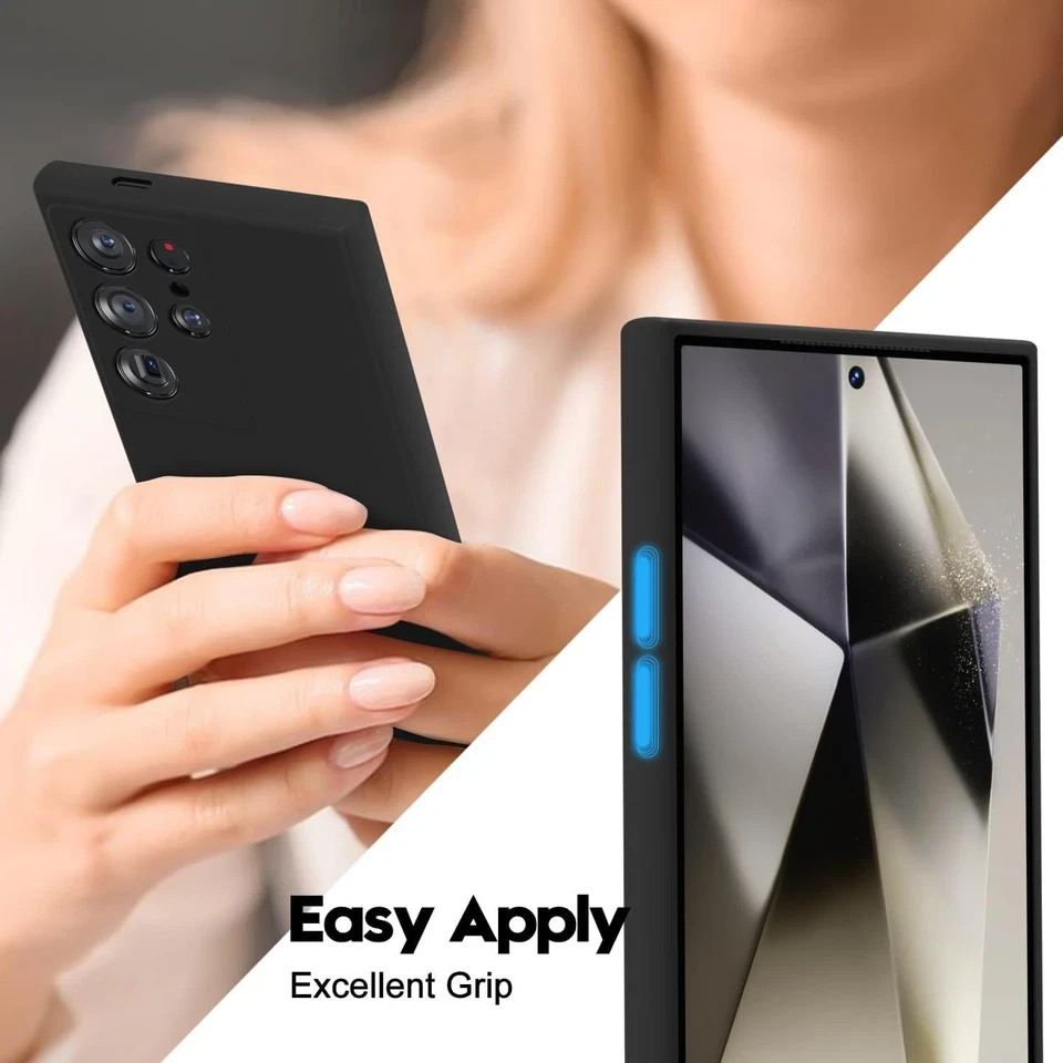 For Samsung Galaxy S24 Ultra Case w/Minimalist Ultra Thin Slim Soft Rubber Cover