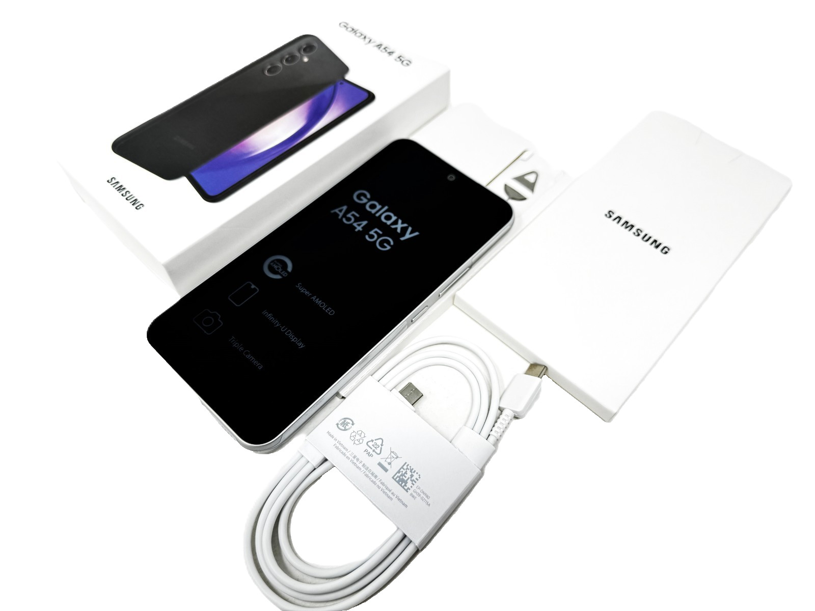 New Samsung Galaxy A54 SM-A546U 5G 128GB Awesome White AT&T T-Mobile Unlocked
