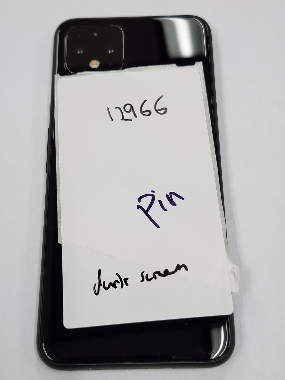 DEFECTIVE – Google Pixel 4 XL – 64 GB – Black – G020J – Unknown – 12966