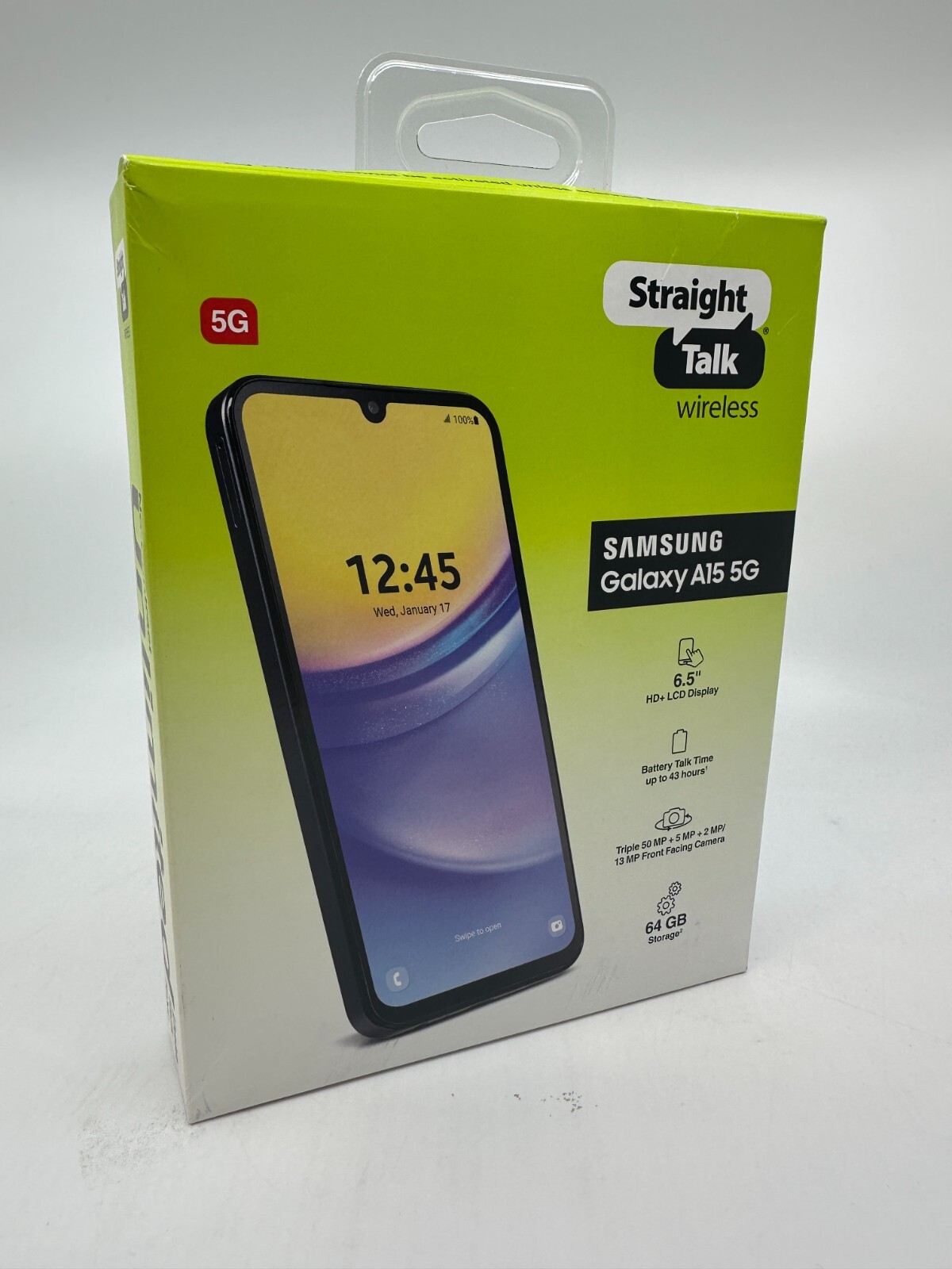 New/Sealed Samsung Galaxy A15 5G 128GB Straight Talk Wireless Prepaid Smartphone