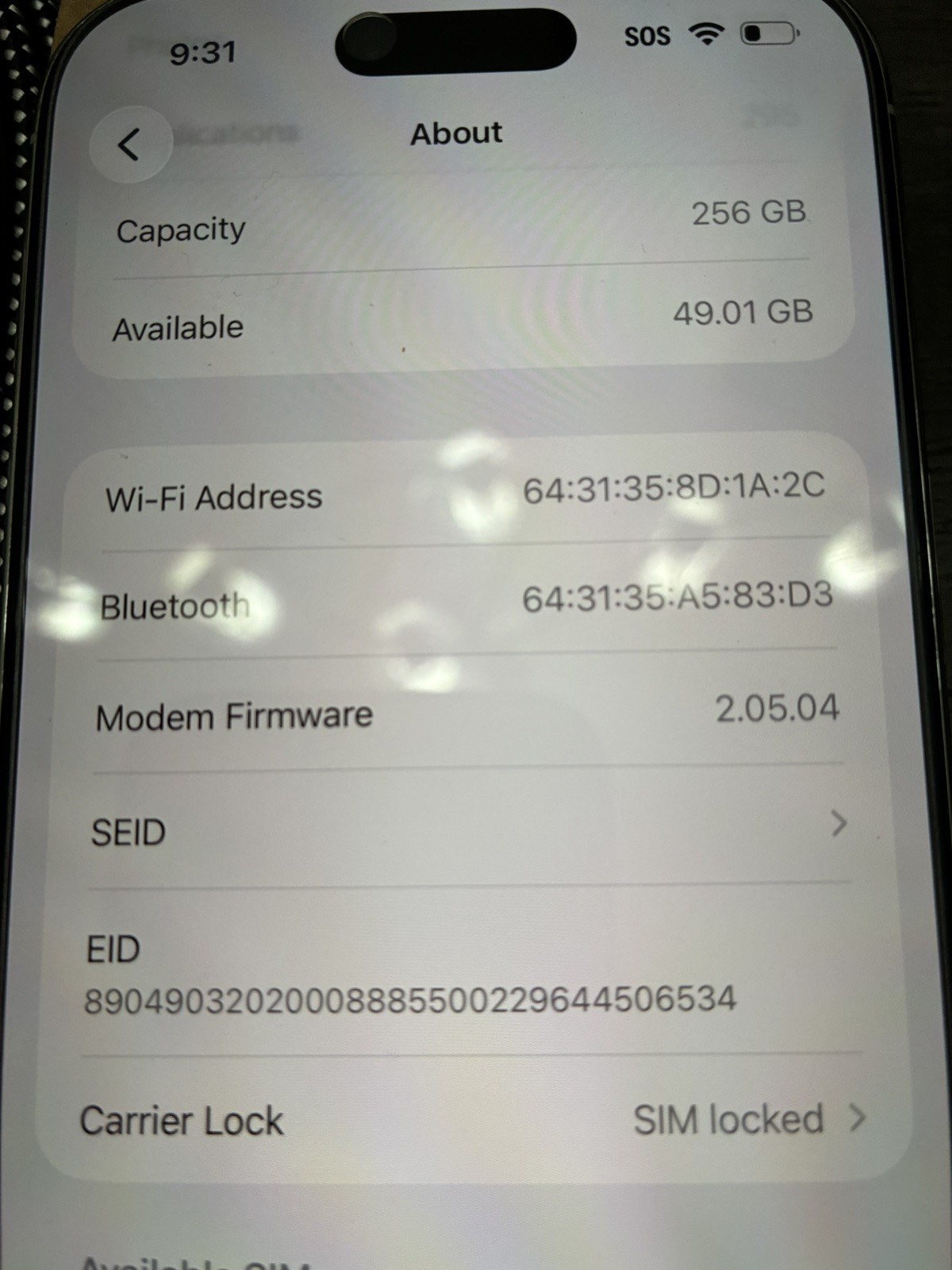iPhone 17 Air – 256GB – T-Mobile – Parts