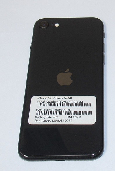 Apple iPhone SE 2nd gen A2275 64GB –Black- Locked to Device Management