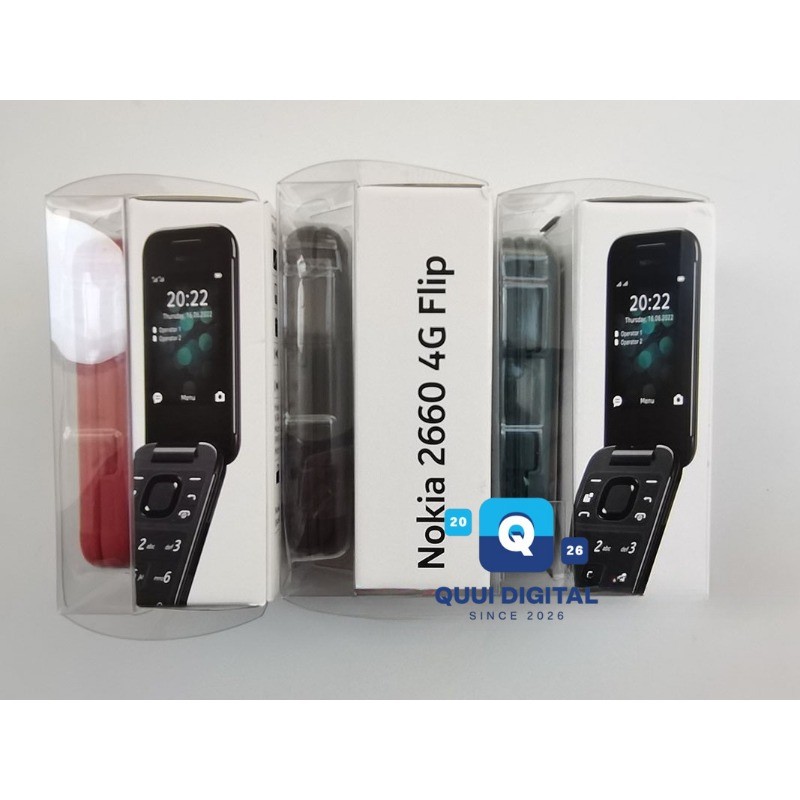 Nokia 2660 Flip – 128 MB – (Unlocked) Bluetooth Large keypad flip phone