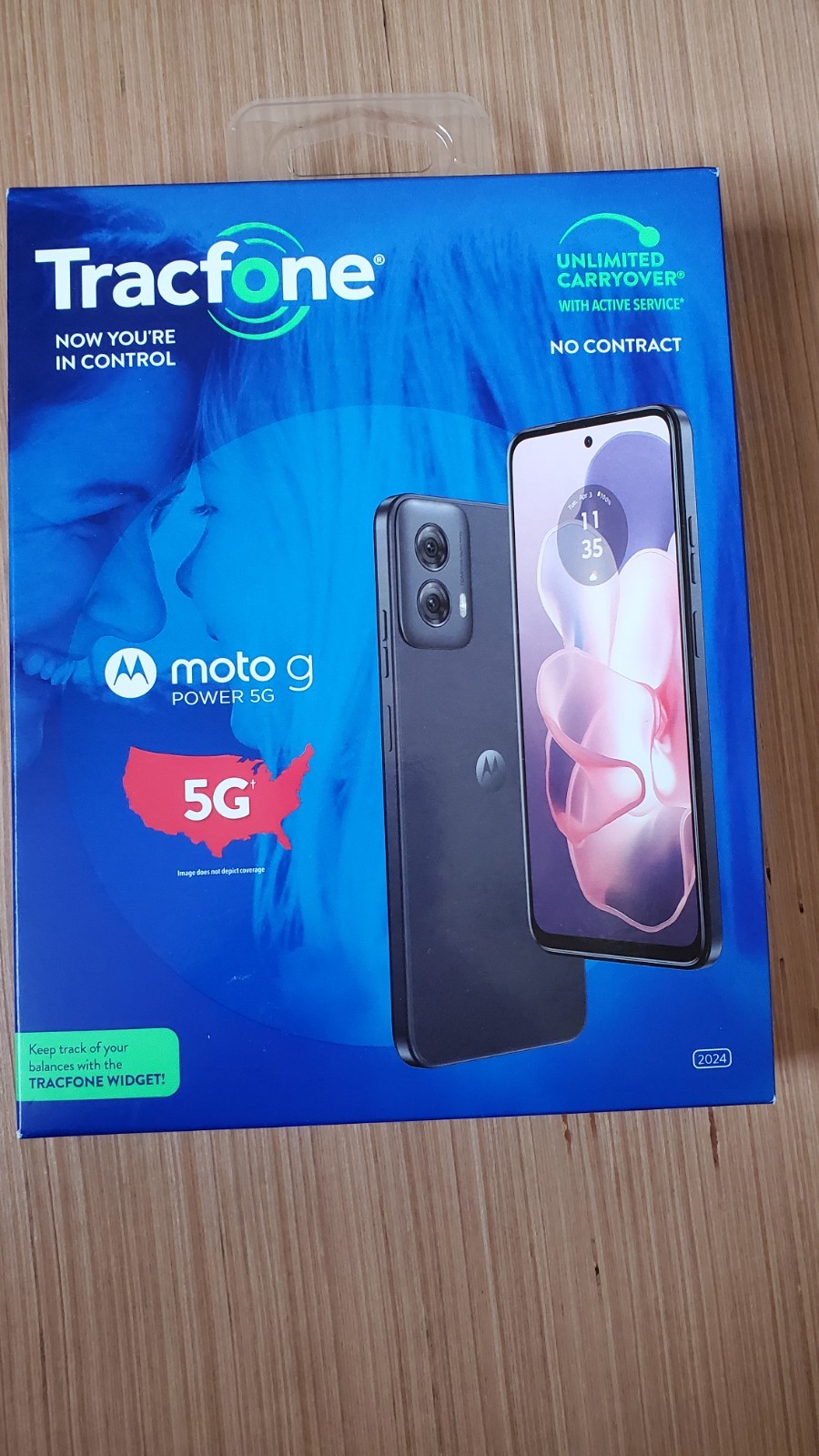 Tracfone Motorola Moto G Power 5G 2024 w/ 1 yr service – 1500 mins & 1.5 GB data