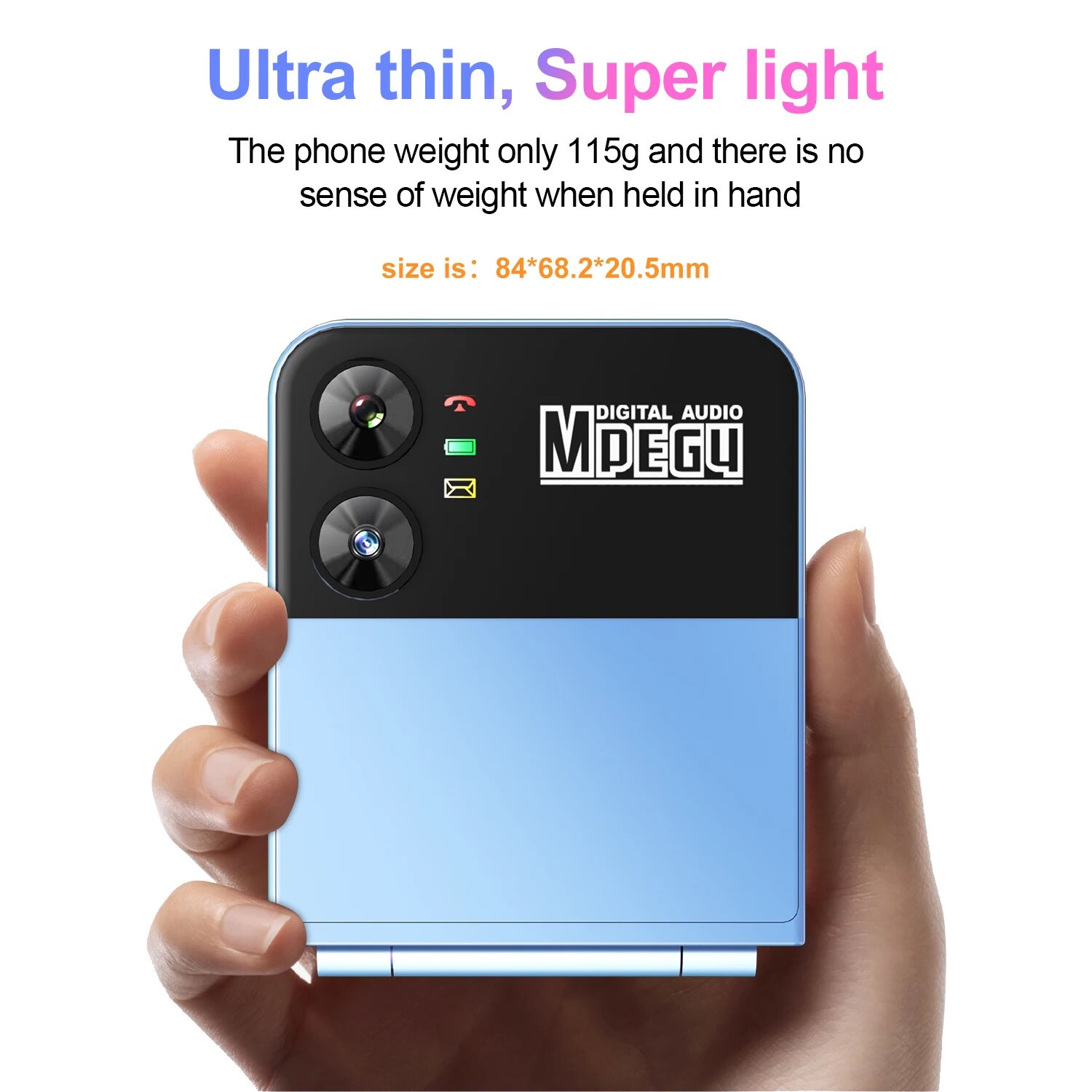 SERVO Unlocked 4 SIM Card Slots Mini Foldable Mobile Cell Phones NEW Dialer