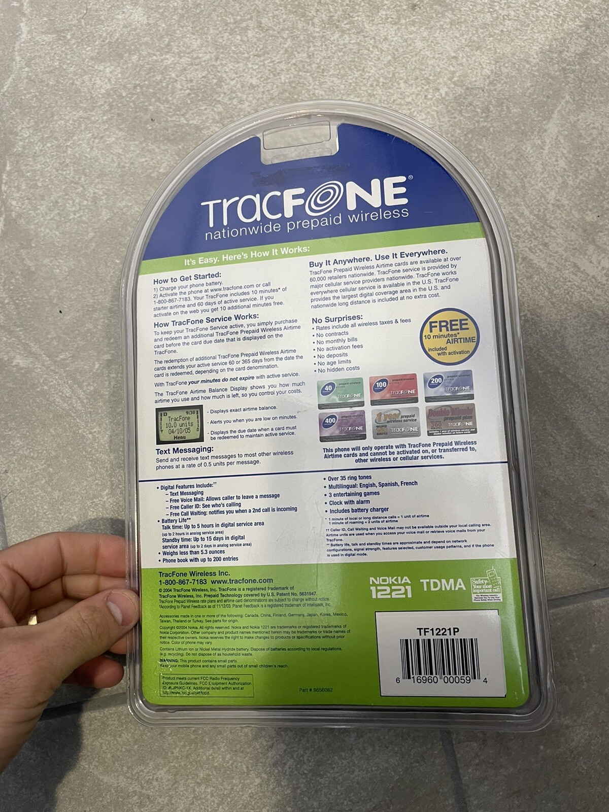 Nokia 1221 Digital Tracfone Cell Phone New Sealed in Package