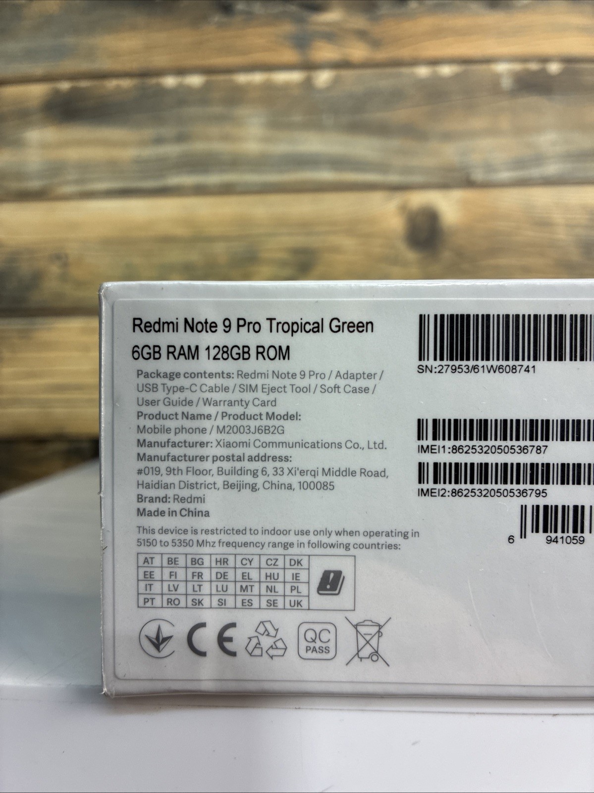 Redmi Note 9 Pro SIM Eject 128GB + 6GB RAM Tropical Green FAST FREE SHIPPING💥