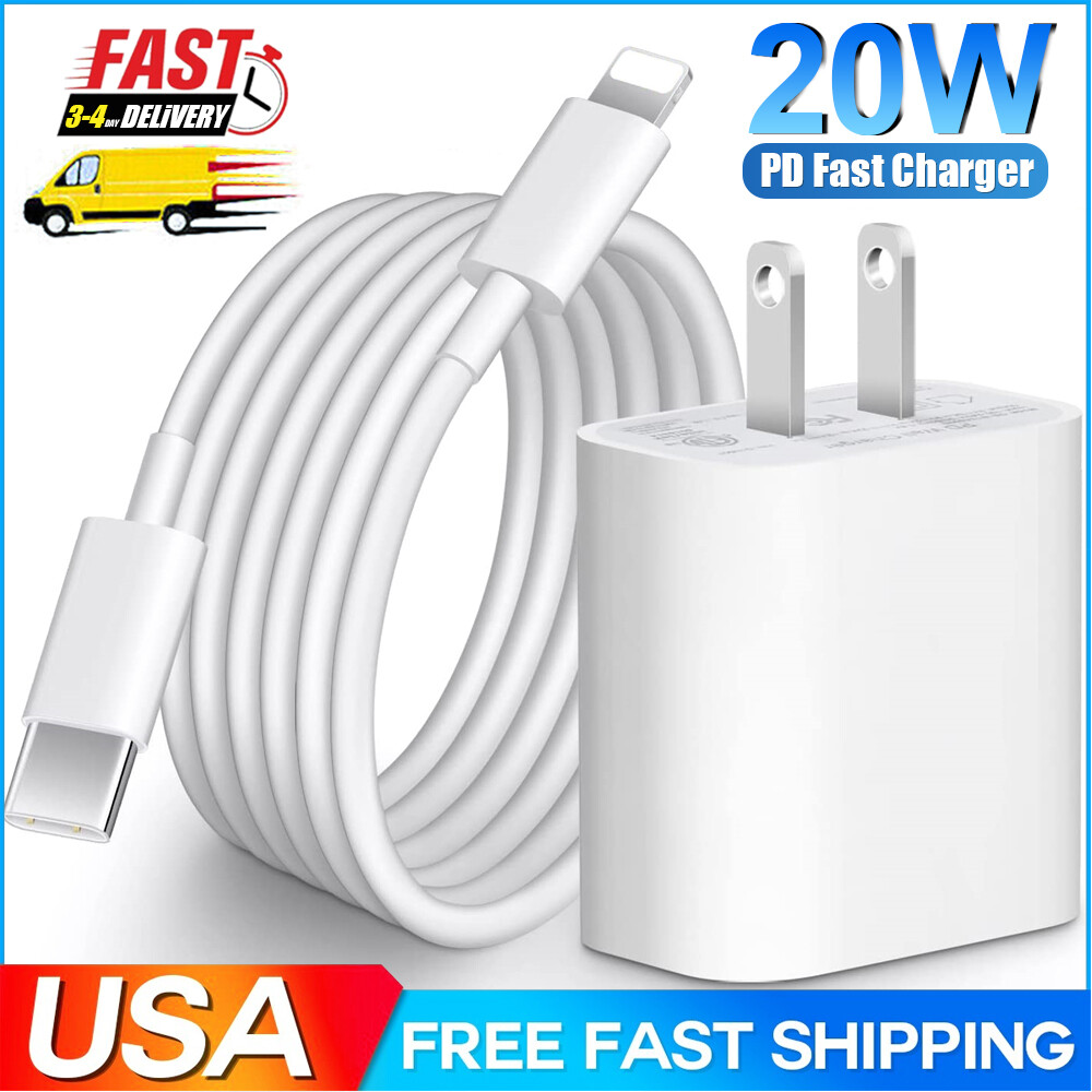 20W Fast Charger PD USB-C Adapter+Cable For iPhone 14 13/12/8/10 XR X Pro iPad