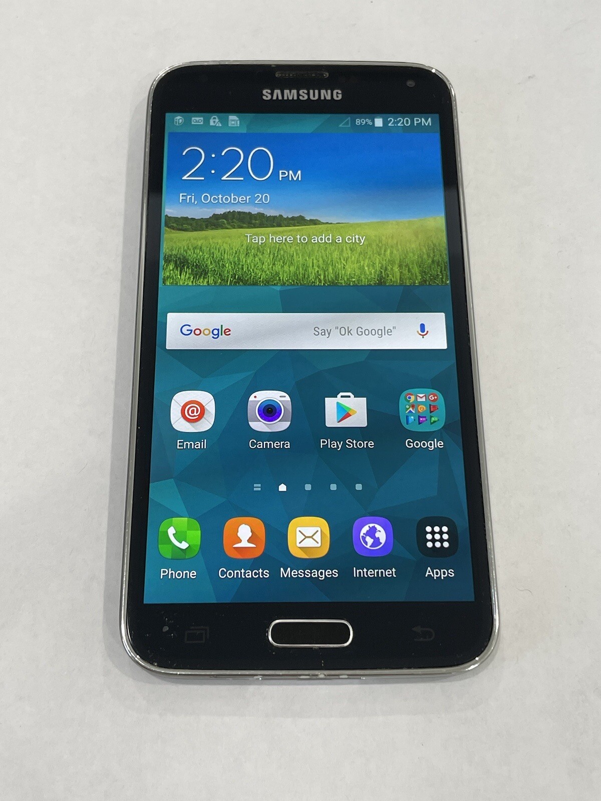 Samsung Galaxy S5 G900P 16GB Sprint Blue Used – Handset Only – Read In Full