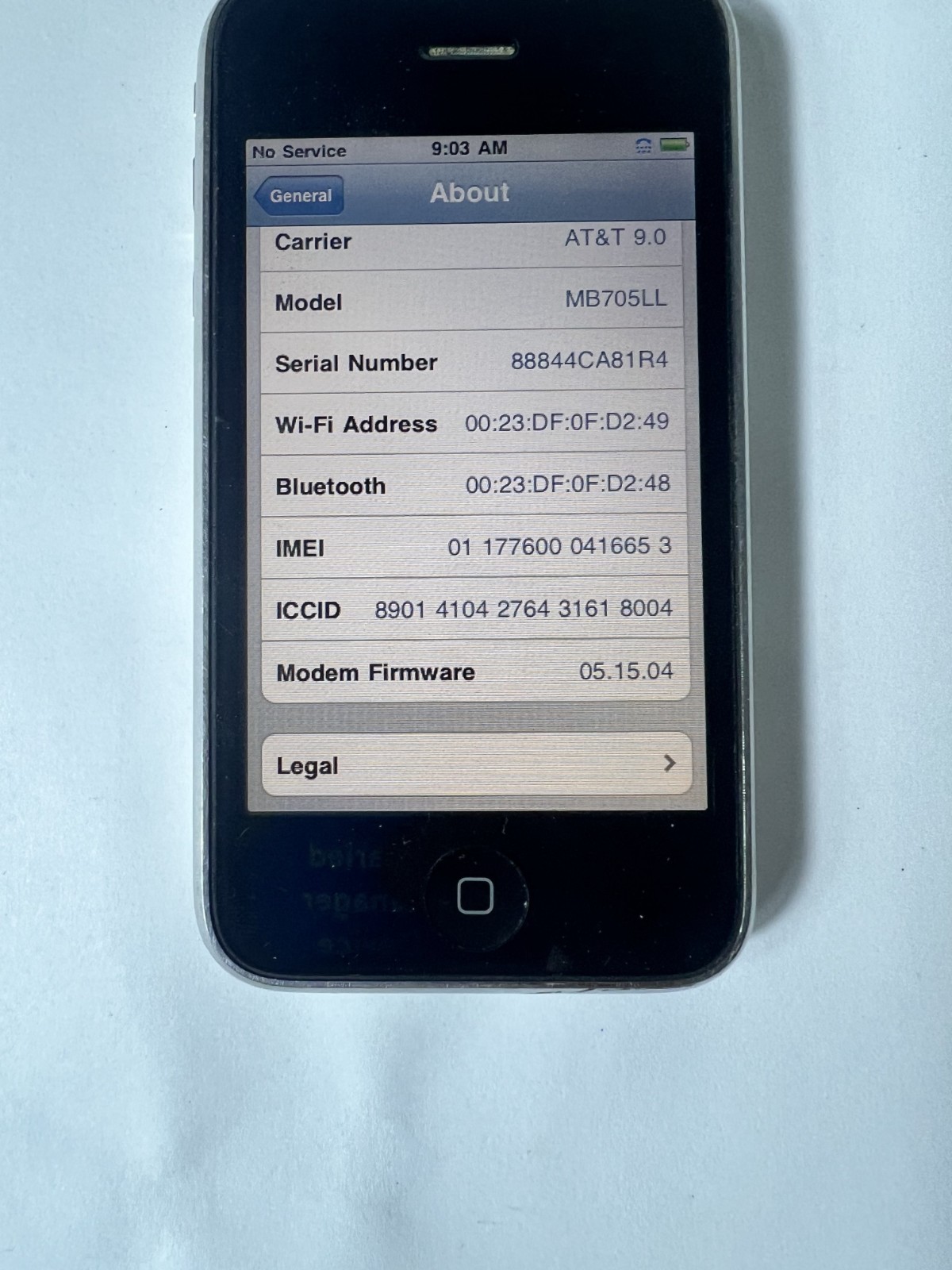 iPhone 3GS 16GB White A1241 MB705LL – rare iOS 4.2.1 (8C148) Tested and Working