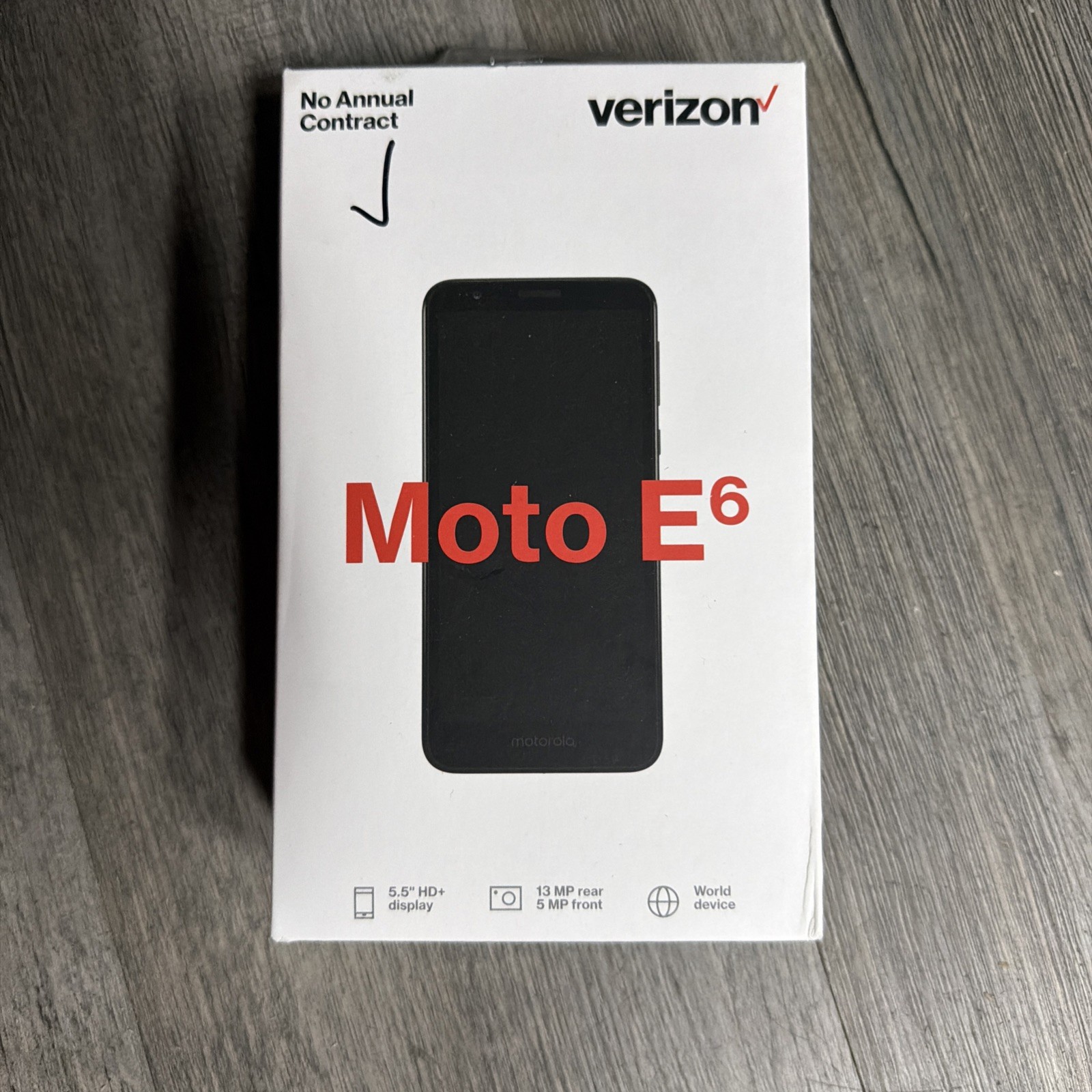 Motorola Moto E6 – 16 GB – Starry Black (Verizon)