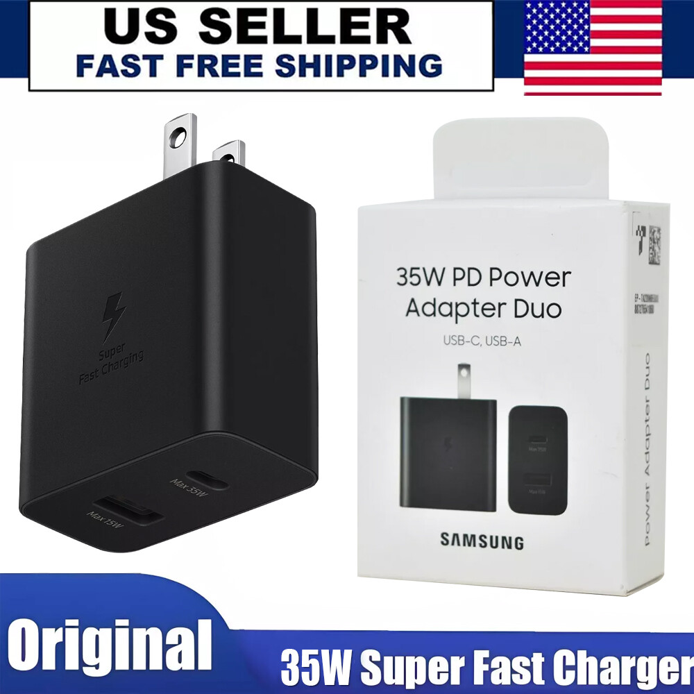 ⚡ 35W PD Super Fast Charger Adapter+ 3FT USB-C Cable For Samsung Phones US