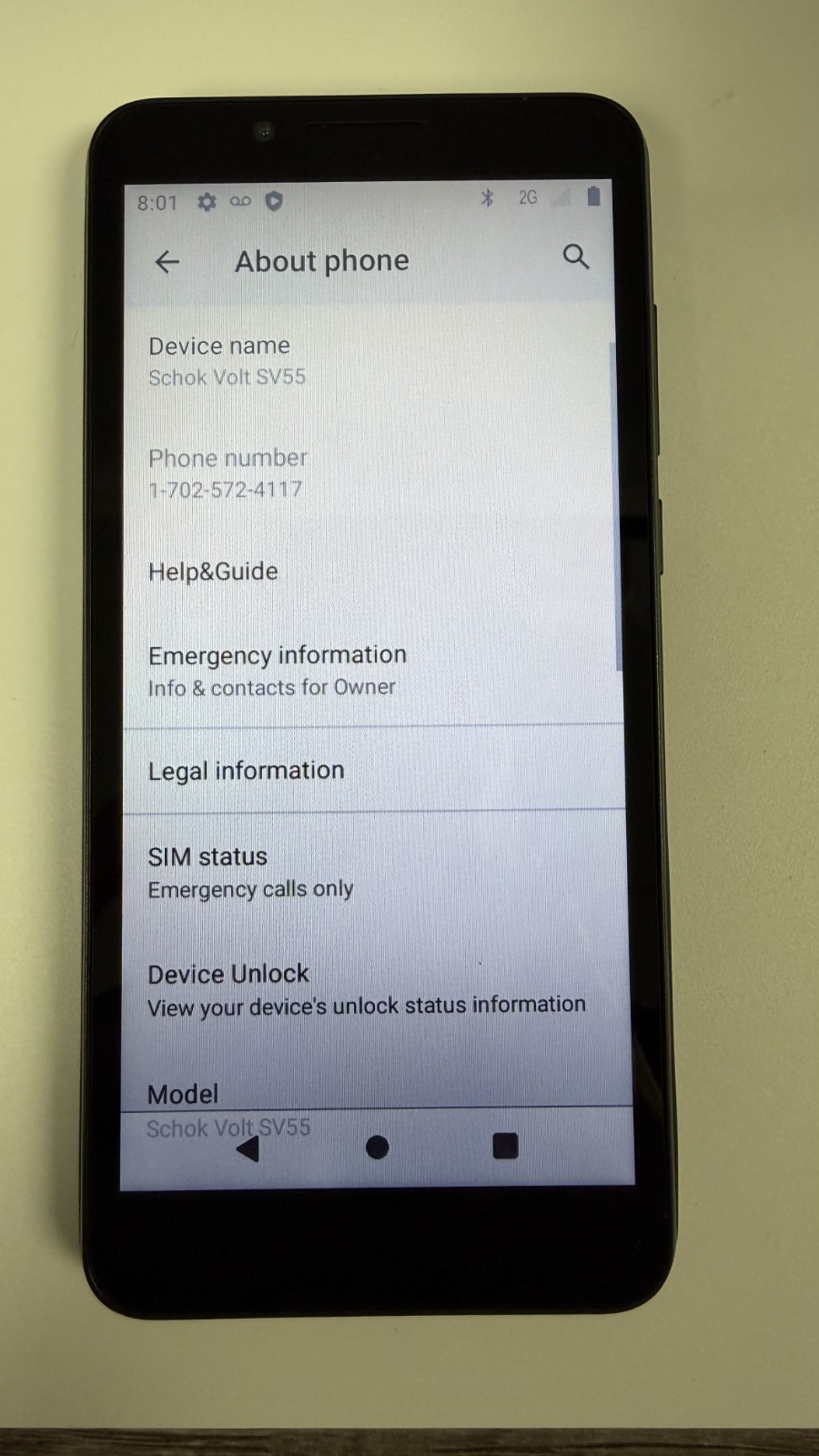 Schok Volt SV55 16GB Black (Unlocked/Assurance Wireless) Grade A Free Shipping